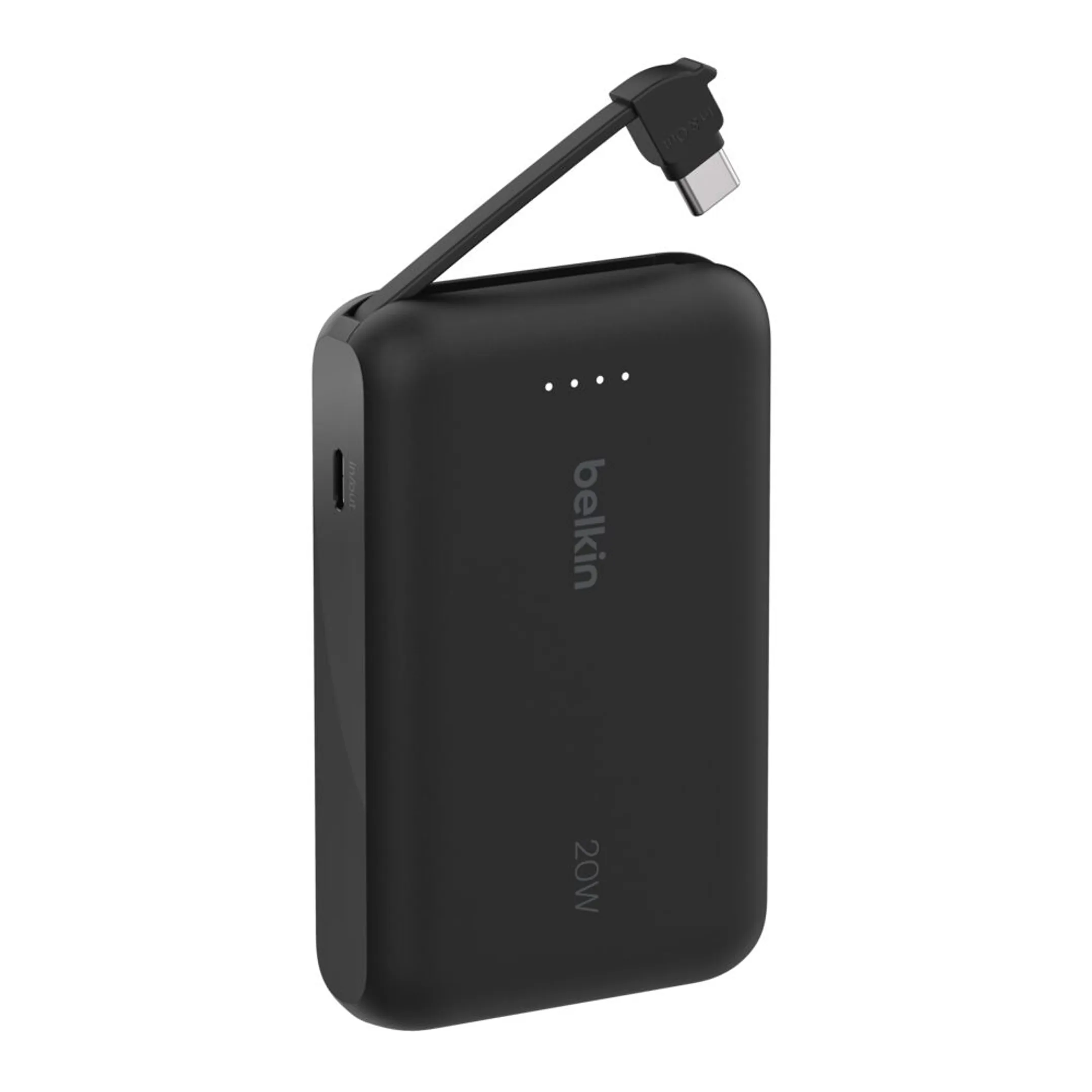 Belkin Powerbank 10.000 mAh met geïntegreerde kabel - Zwart image