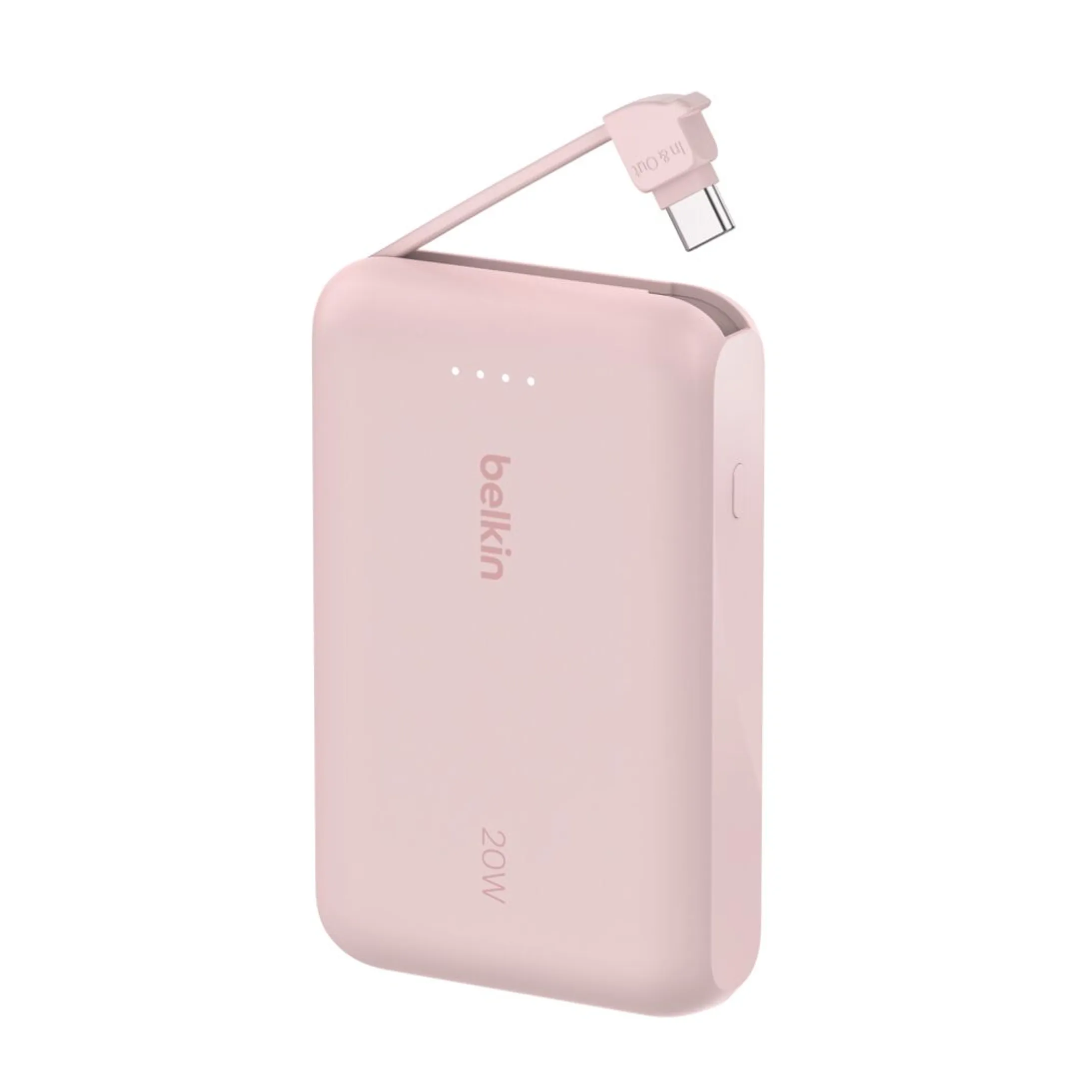 Belkin Powerbank 10.000 mAh met geïntegreerde kabel - Roze image