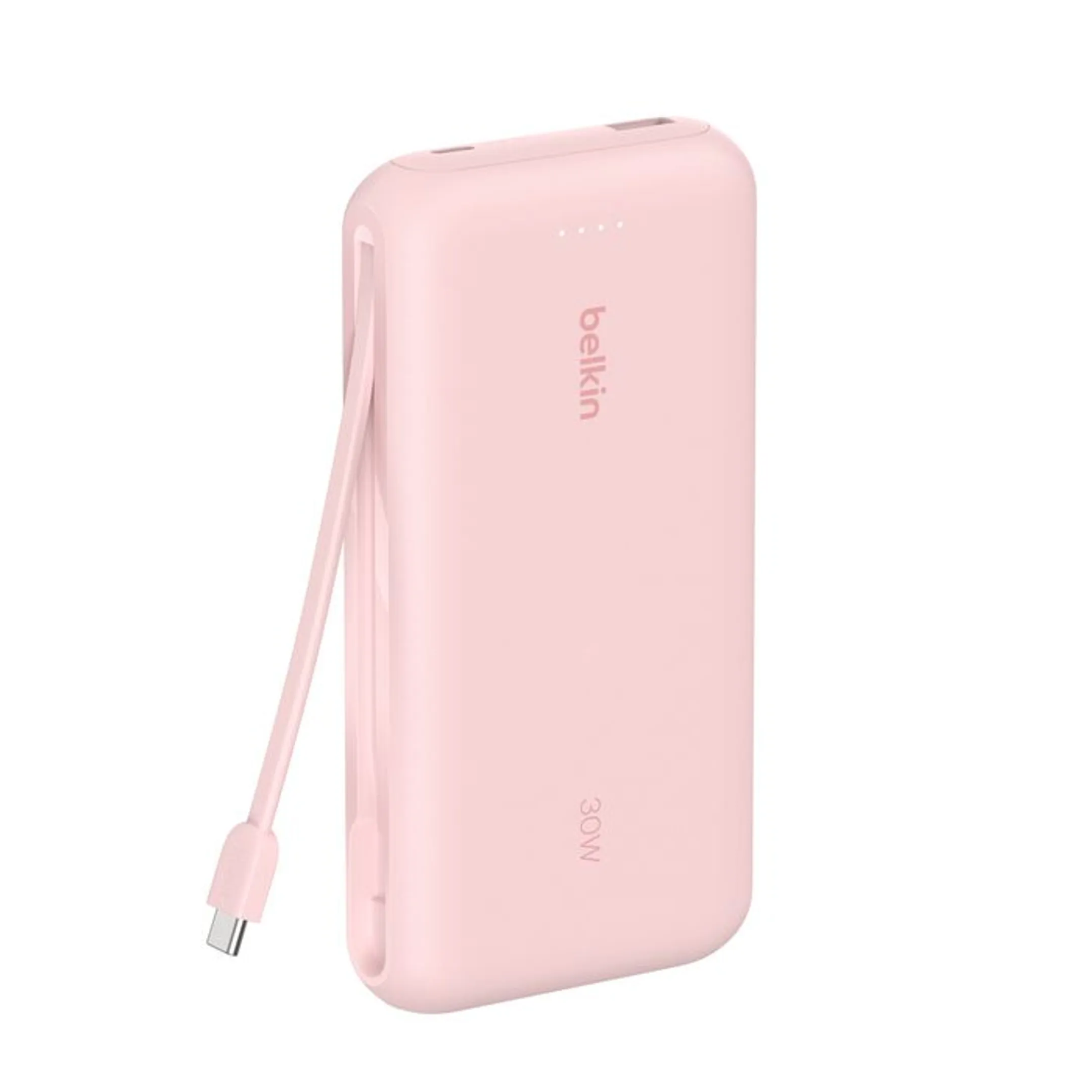 Belkin Powerbank 20.0000 mAh met geïntegreerde kabel - Roze image
