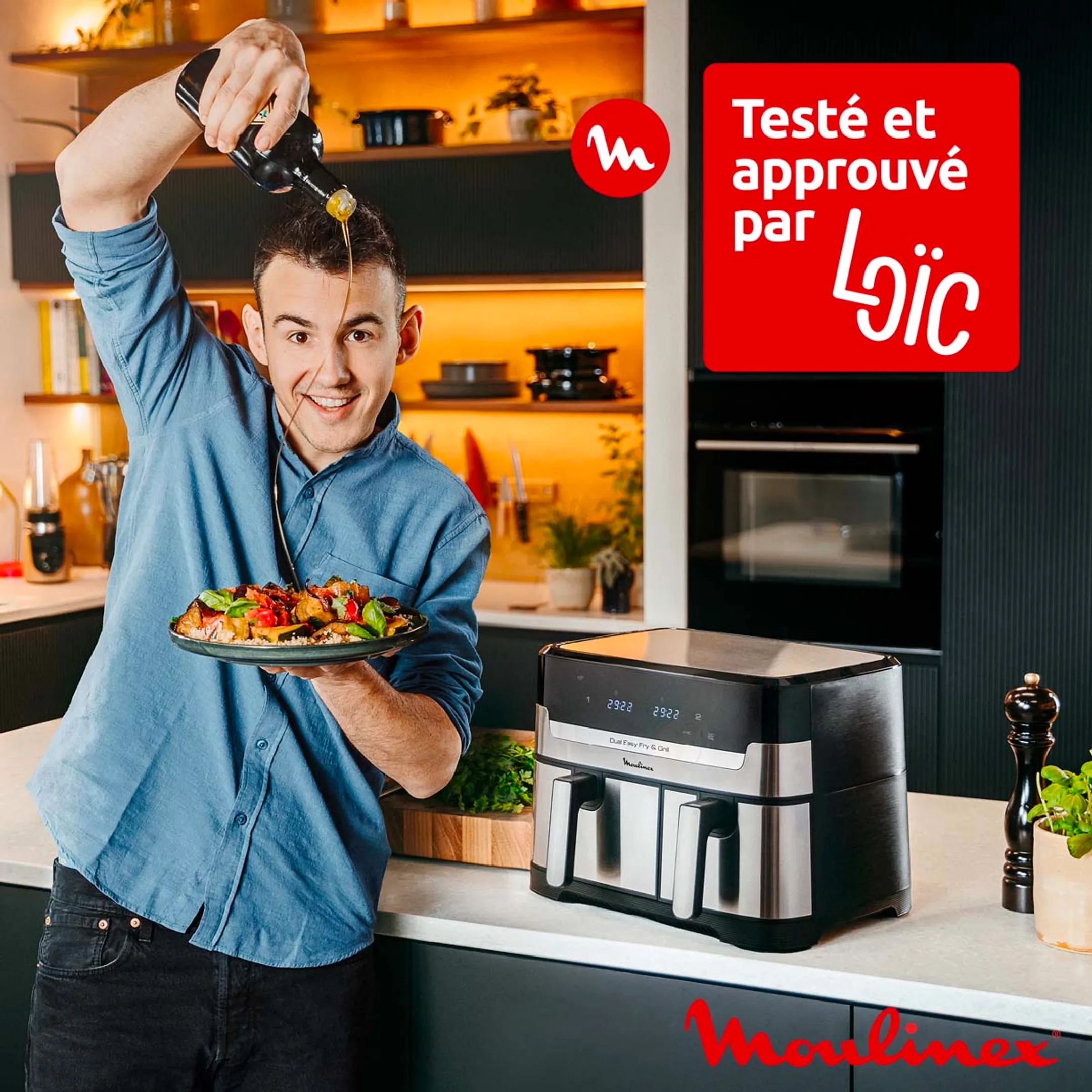 Moulinex Dual Easy Fry & Grill EZ905D20 image