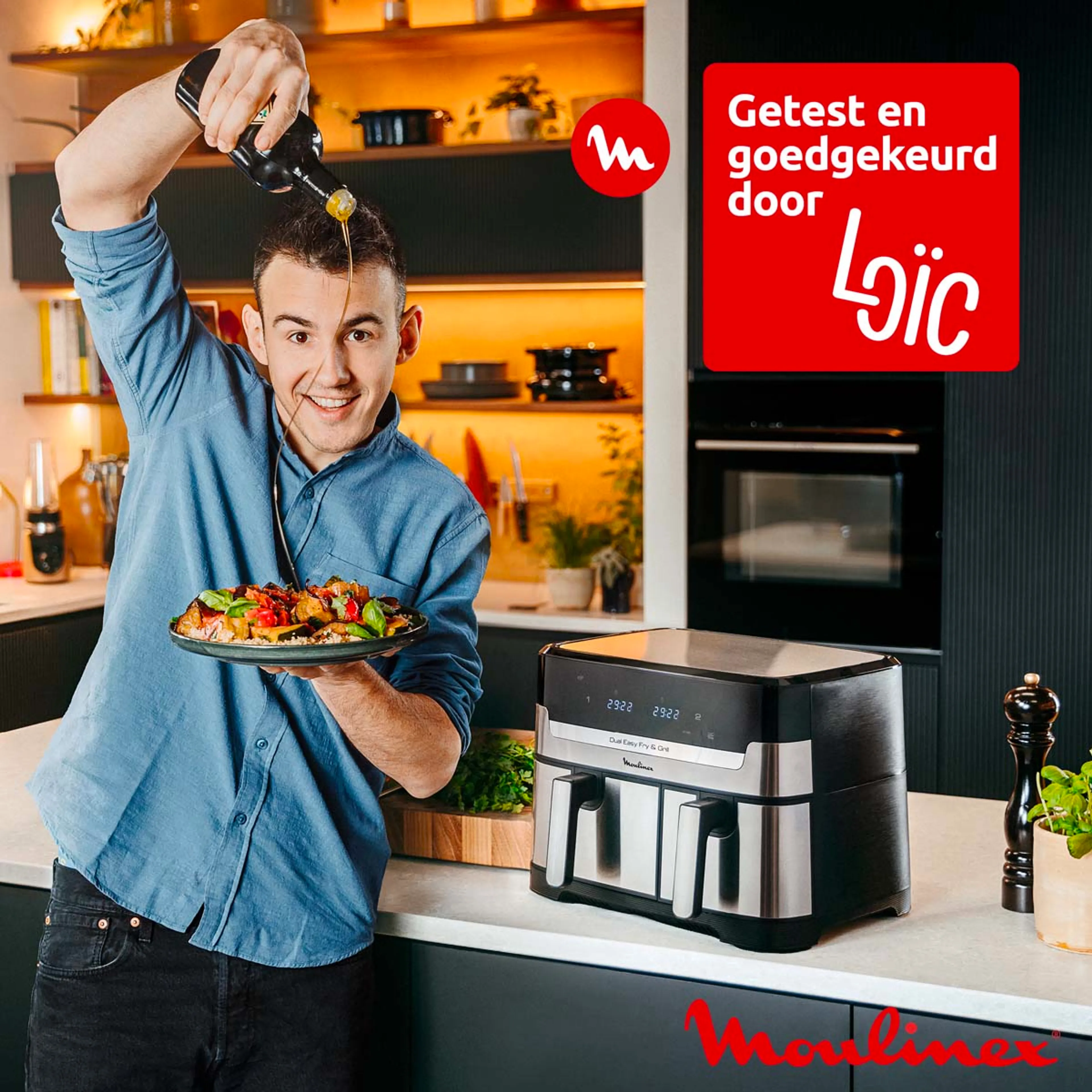 Moulinex Airfryer Dual Easy Fry XXL EZ942HF0 image
