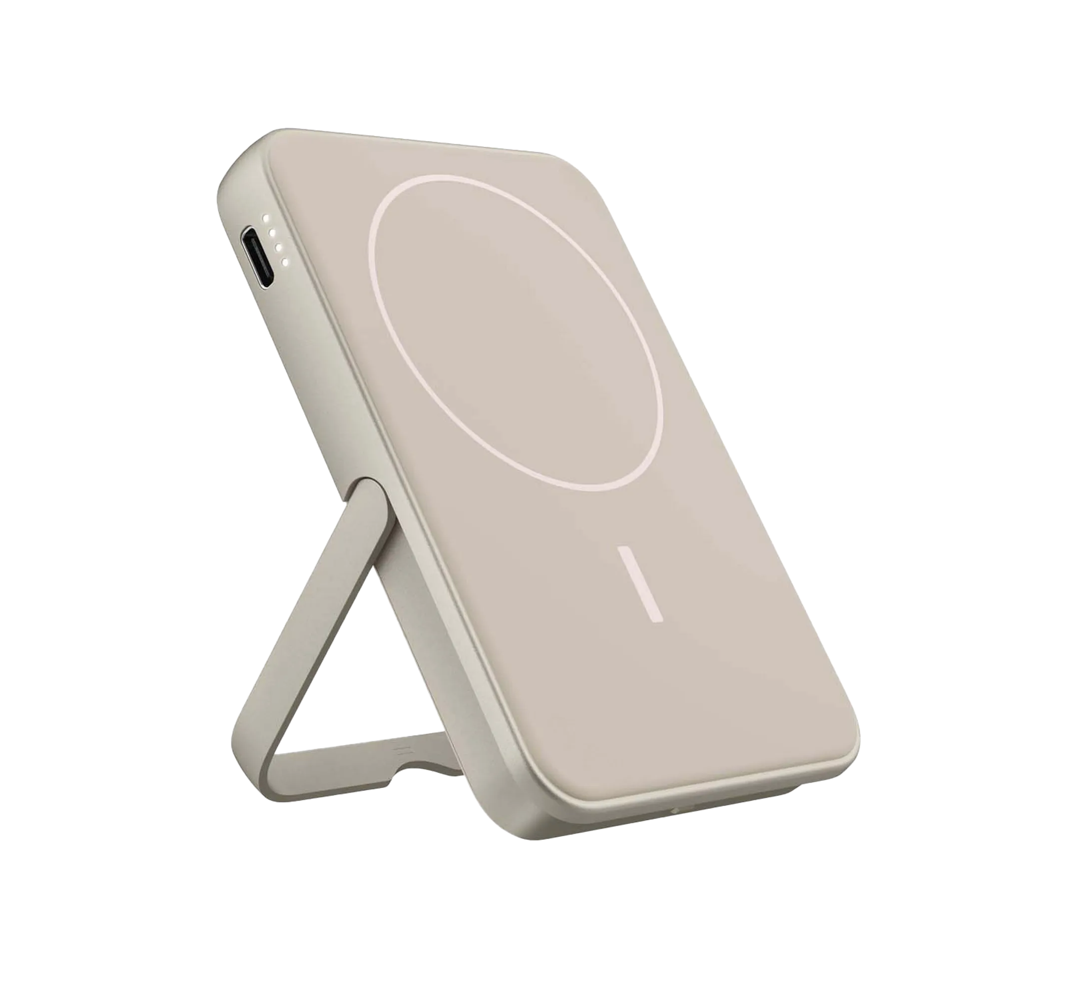 Magnetische Qi Powerbank 5.000 mAh - Beige