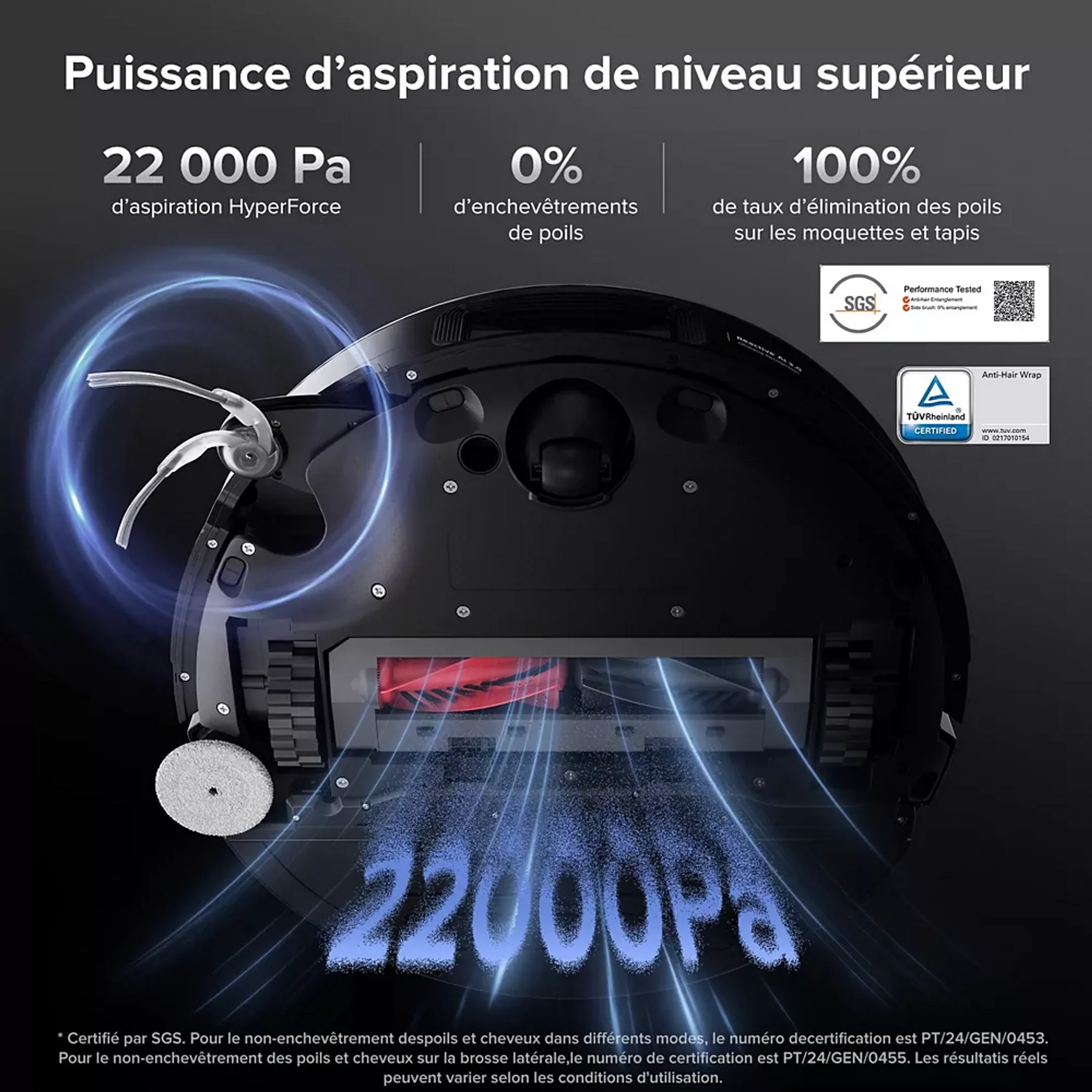 Aspirateur robot 2en1 Saros 10