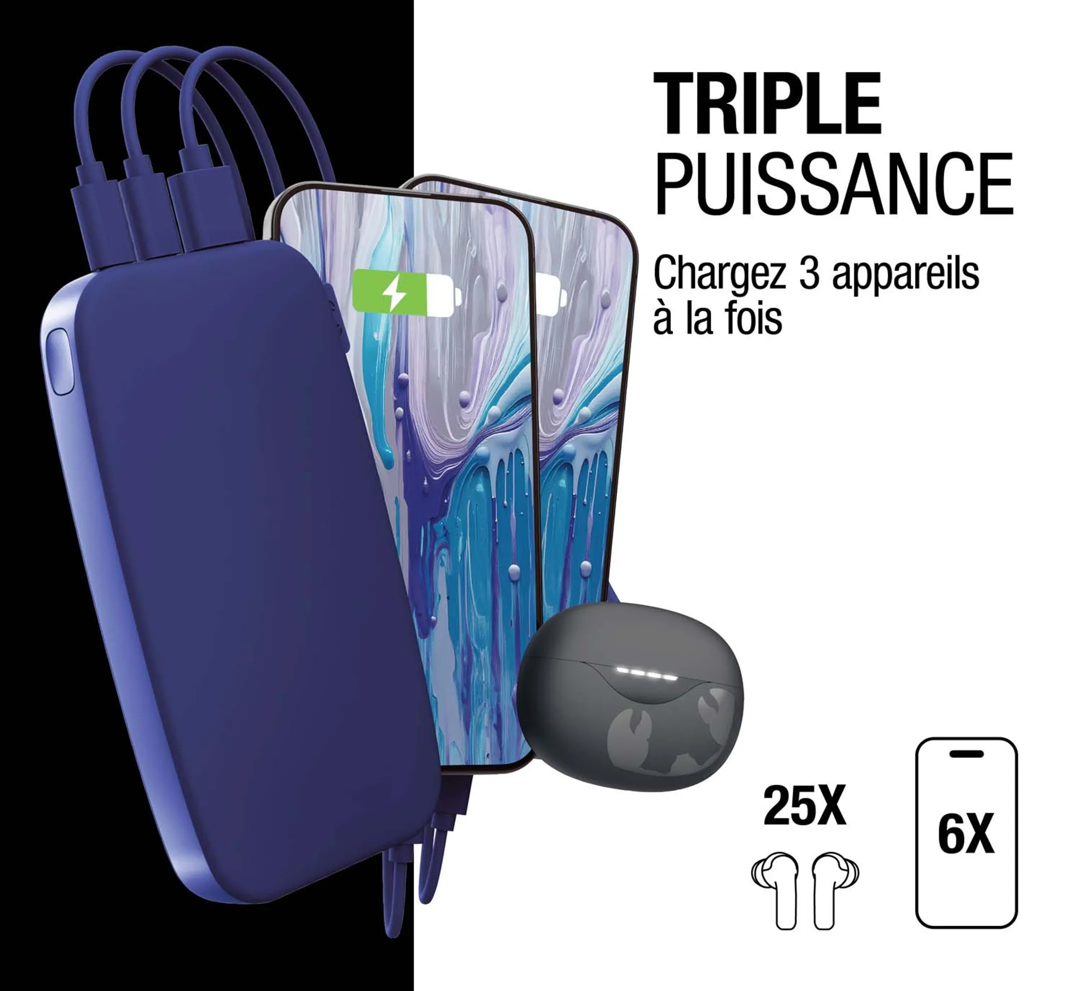 Fresh 'n Rebel Batterie externe 18.000 mAh - Bleu image