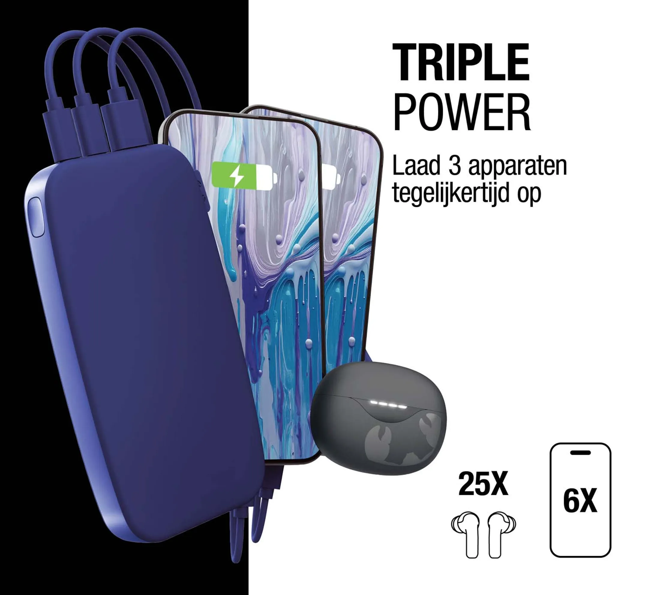 Fresh 'n Rebel Powerbank 18.000 mAh - Blauw image