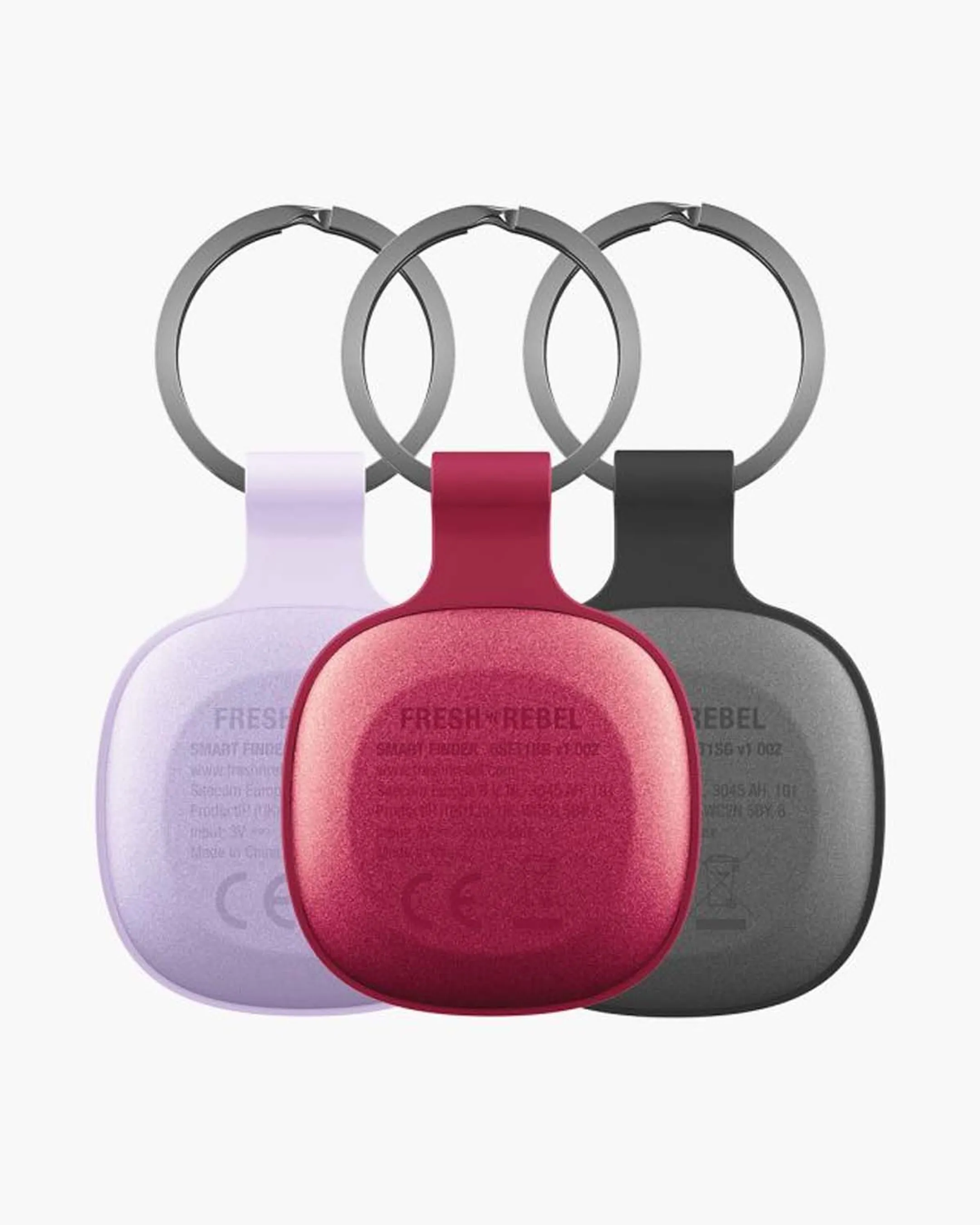 Fresh 'n Rebel Smart finder Tag 3 Pack - Rood, zwart & paars image