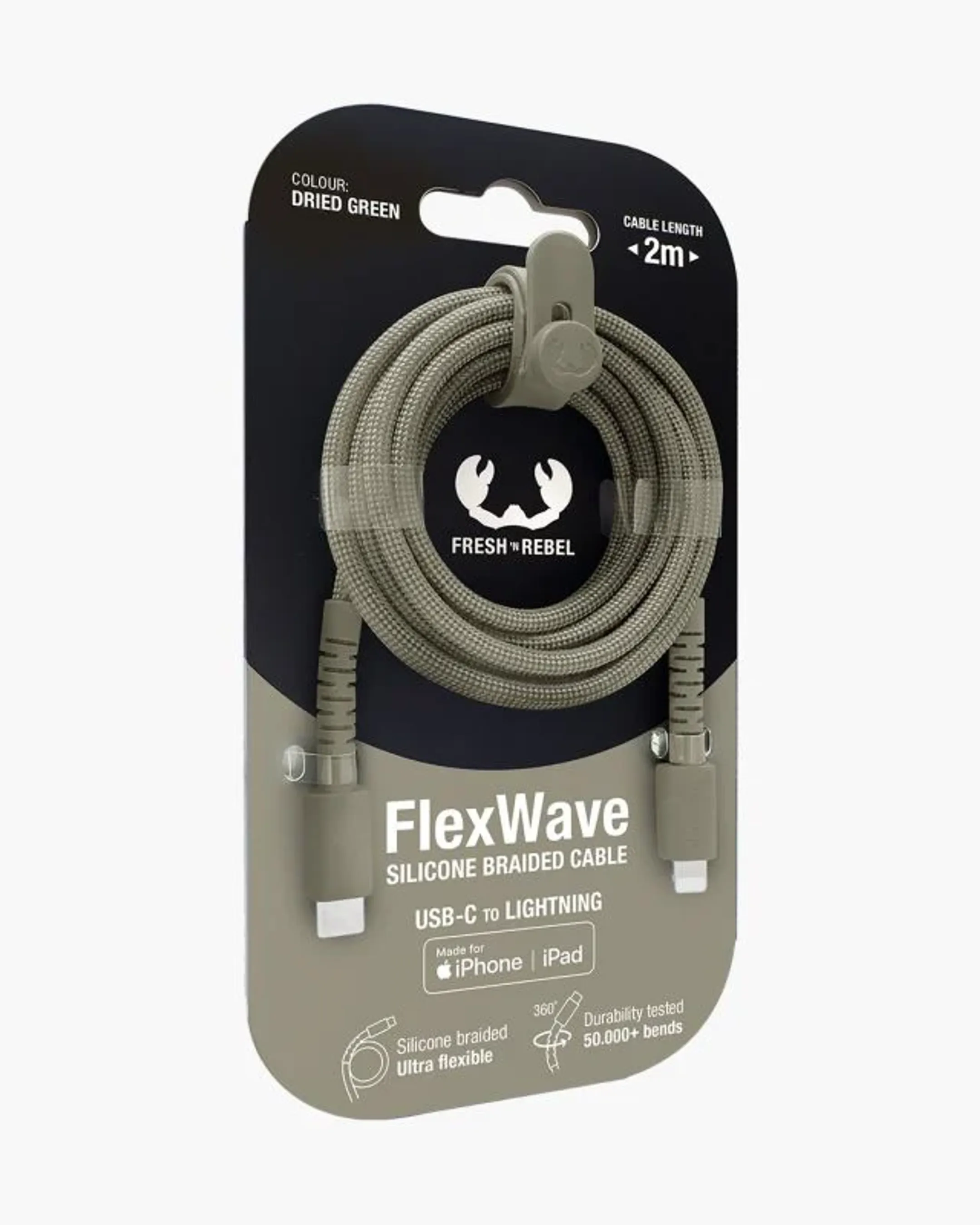 Fresh 'n Rebel Câble Flexwave USB-C vers Lightning - 2m - Vert image
