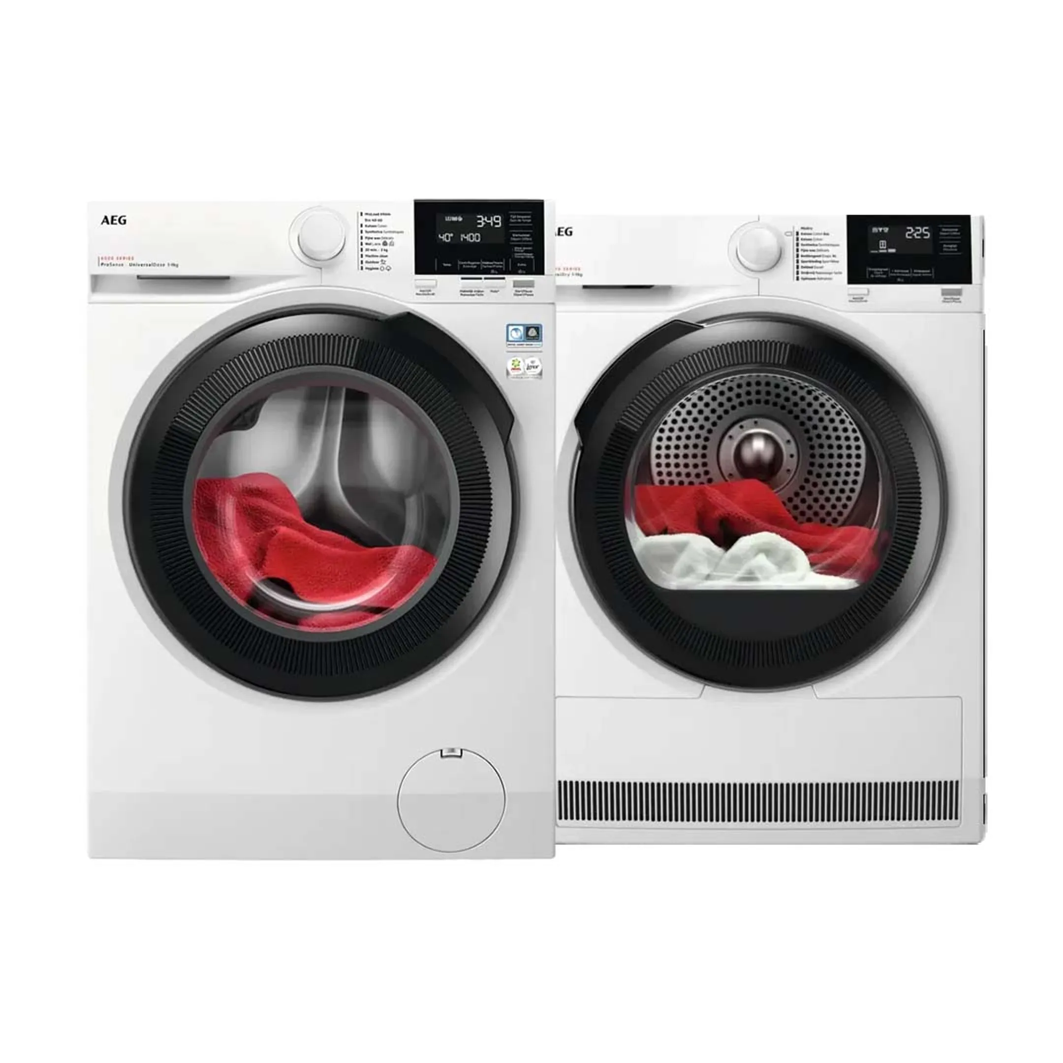 Bundel - Wasmachine LR63U944 PROSENSE® UNIVERSALDOSE + Droogkast TR79G34B SensiDry