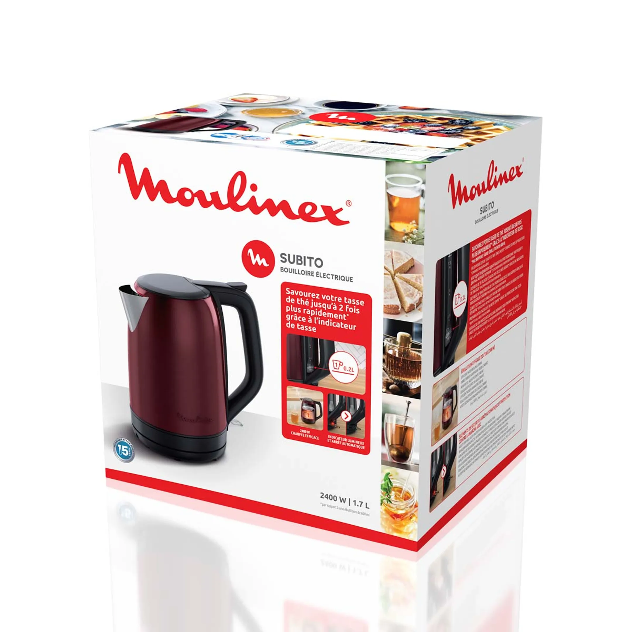 Moulinex Bundel - Waterkoker Subito BY5S05E0 + Koffiezetapparaat FG5S05E0 + Broodrooster Subito LT5S05E0 RED image