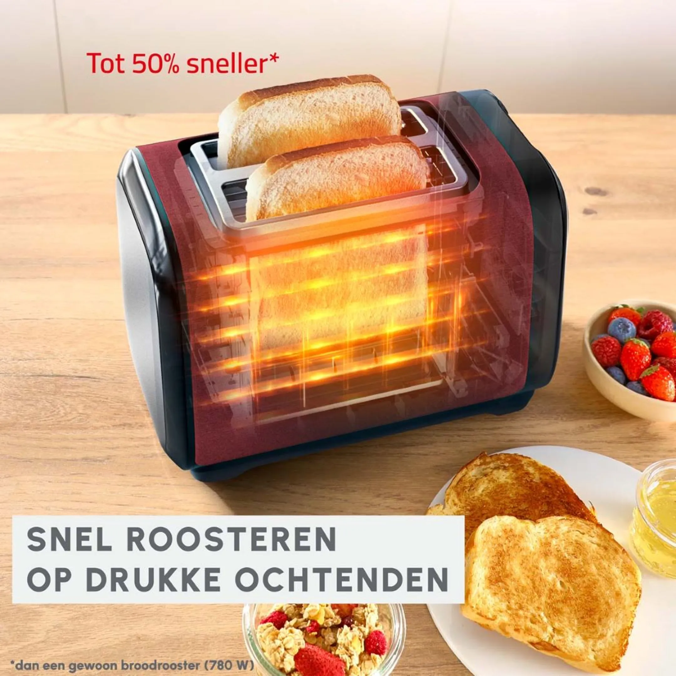 Moulinex Broodrooster Subito LT5S05E0 RED image