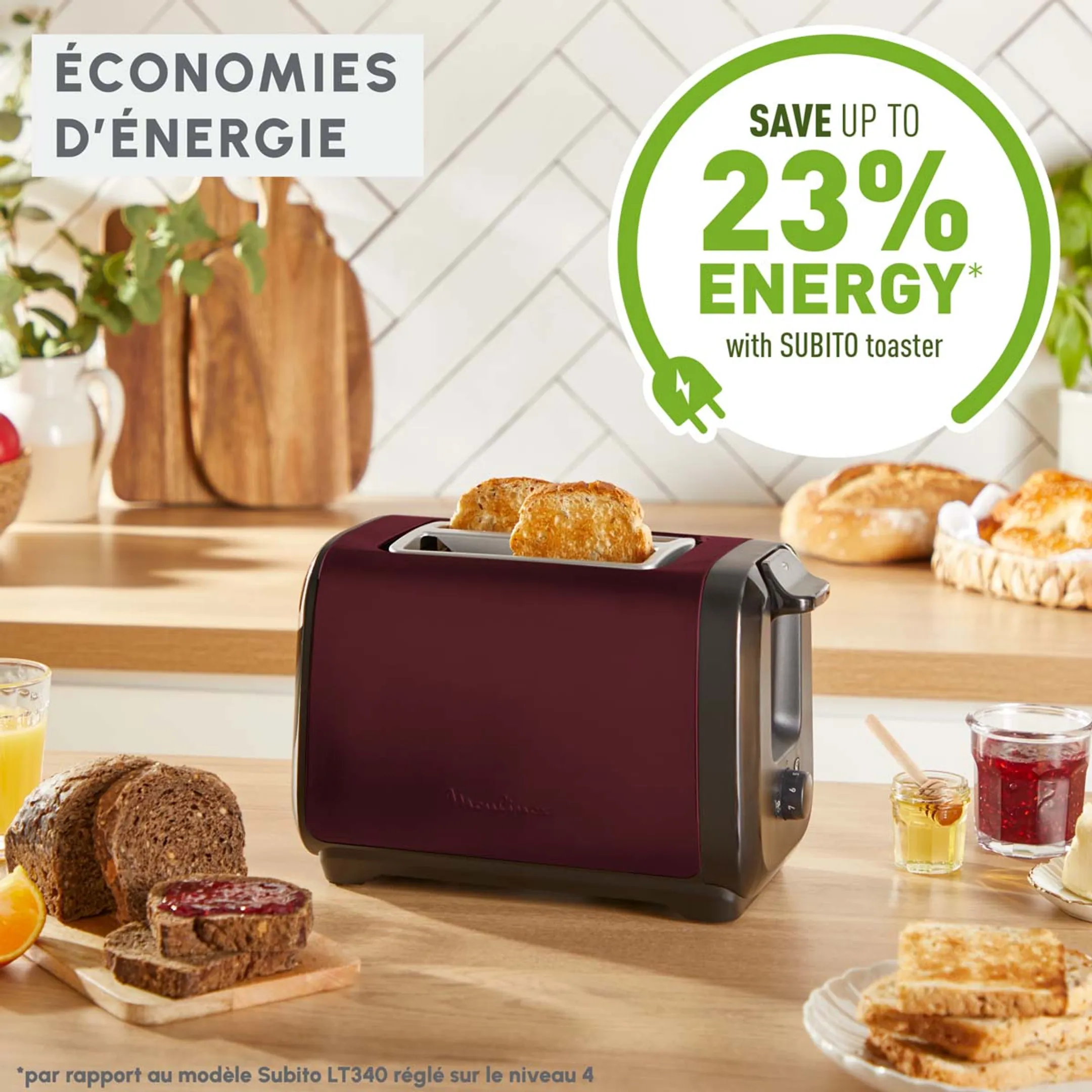 Moulinex Grille-pain Subito LT5S05E0 RED image