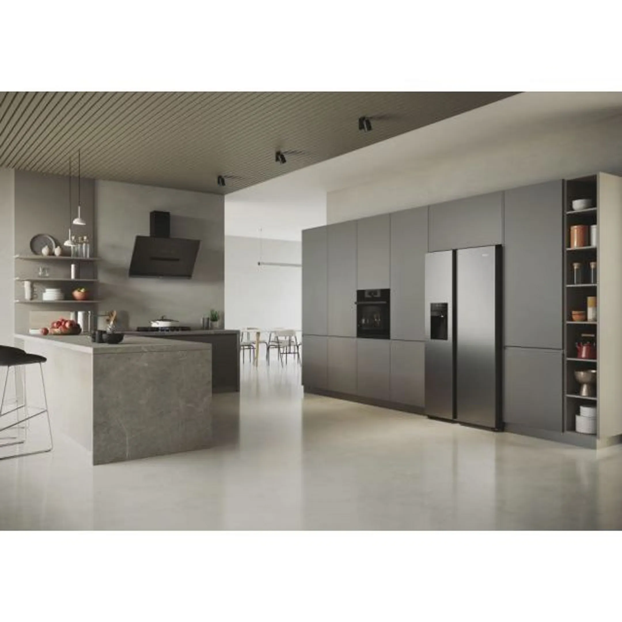 Haier Frigo américain HSR5918DIMP Distributeur image