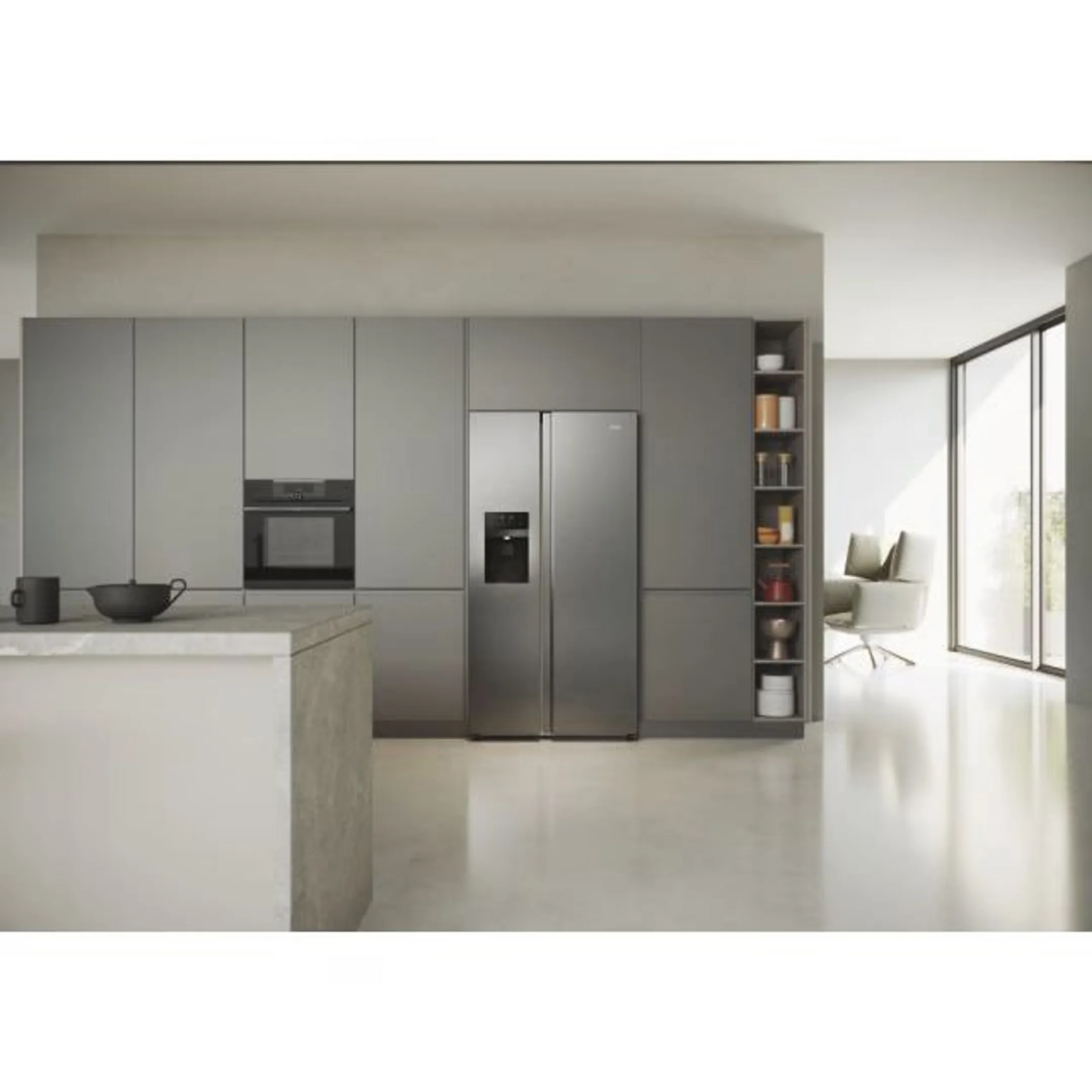 Haier Frigo américain HSR5918DIMP Distributeur image