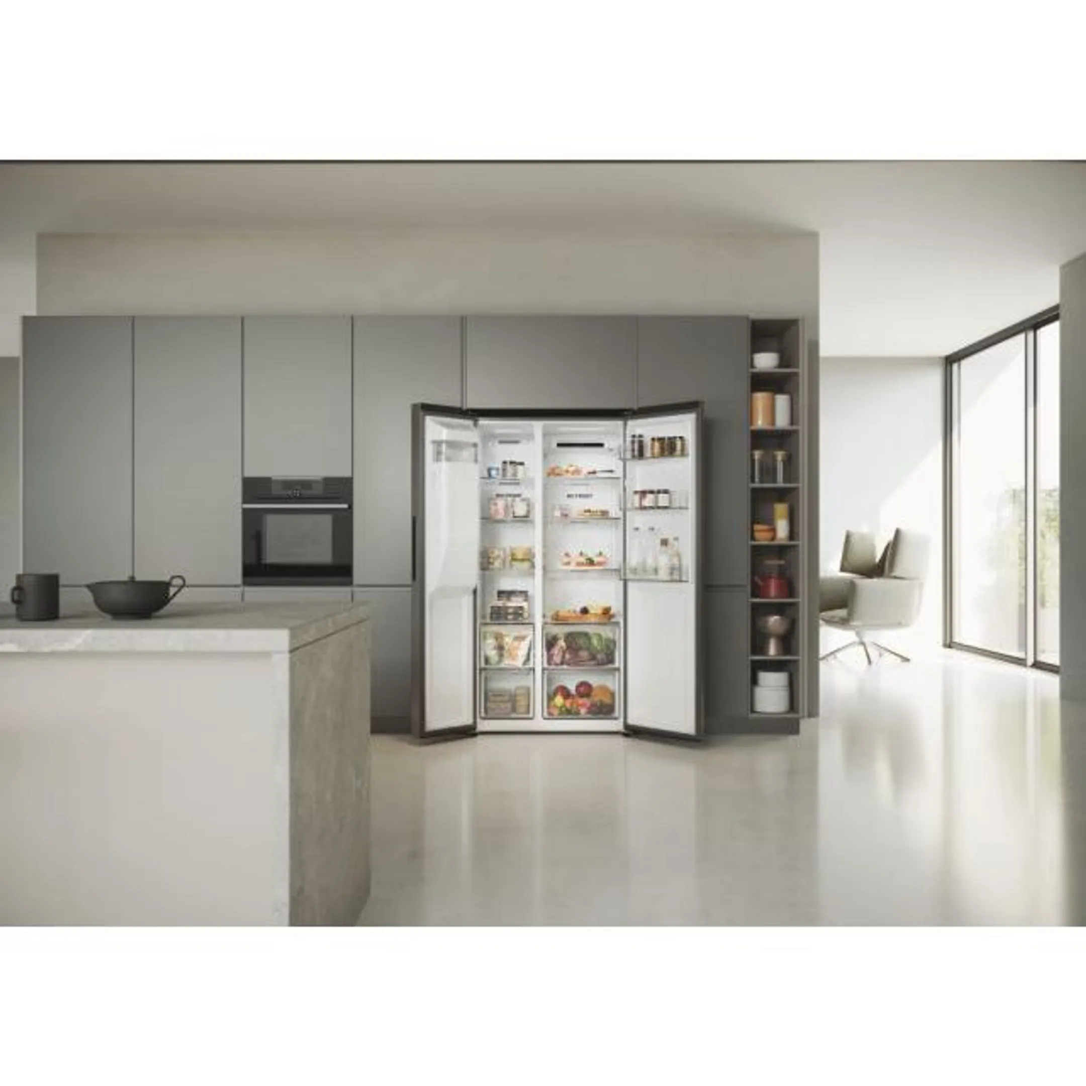 Haier Frigo américain HSR5918DIMP Distributeur image