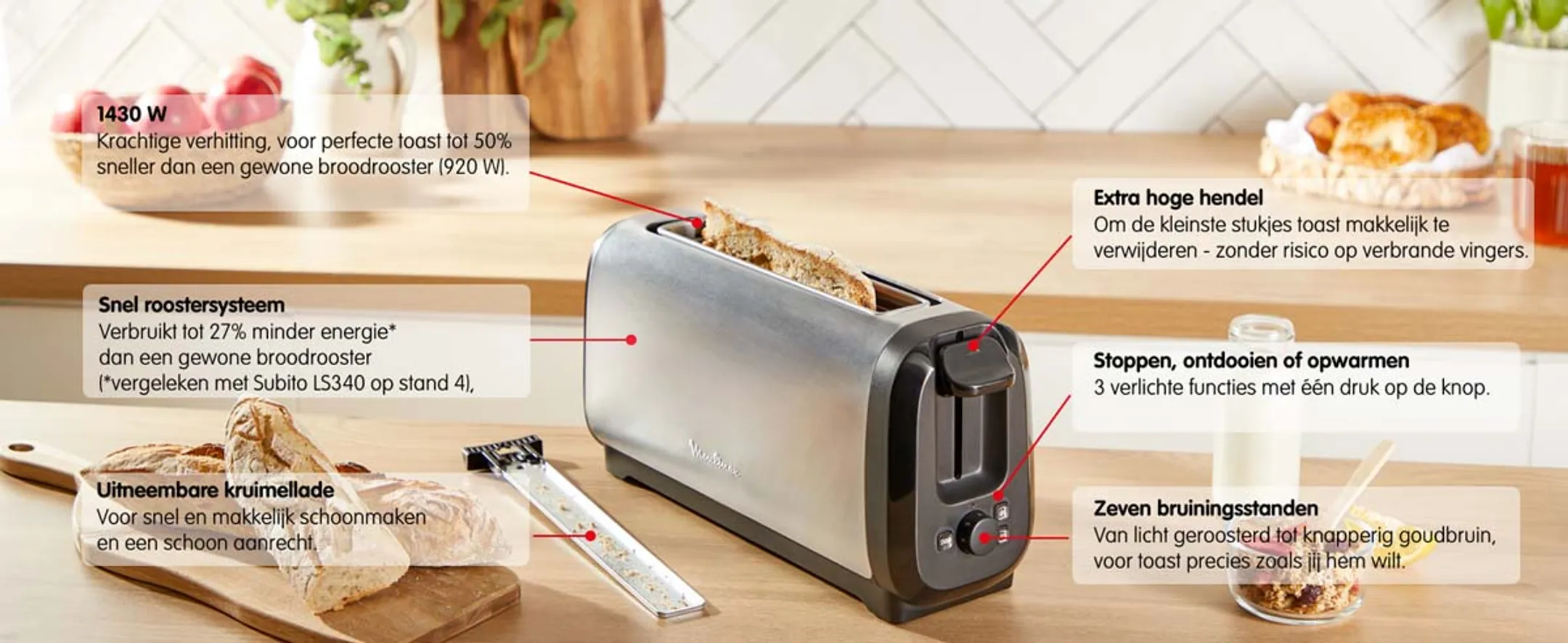 Moulinex Broodrooster Subito LS5S0DEO image