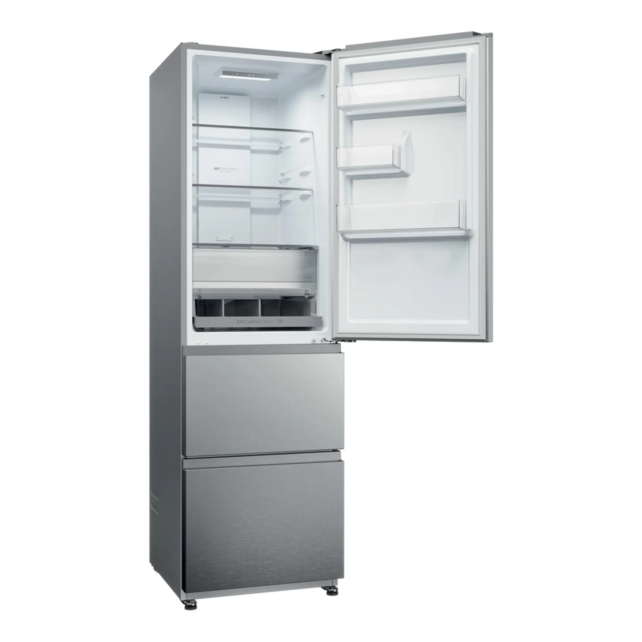 Haier Combi frigo congélateur HTR3518ENMX tiroir Direct Access image