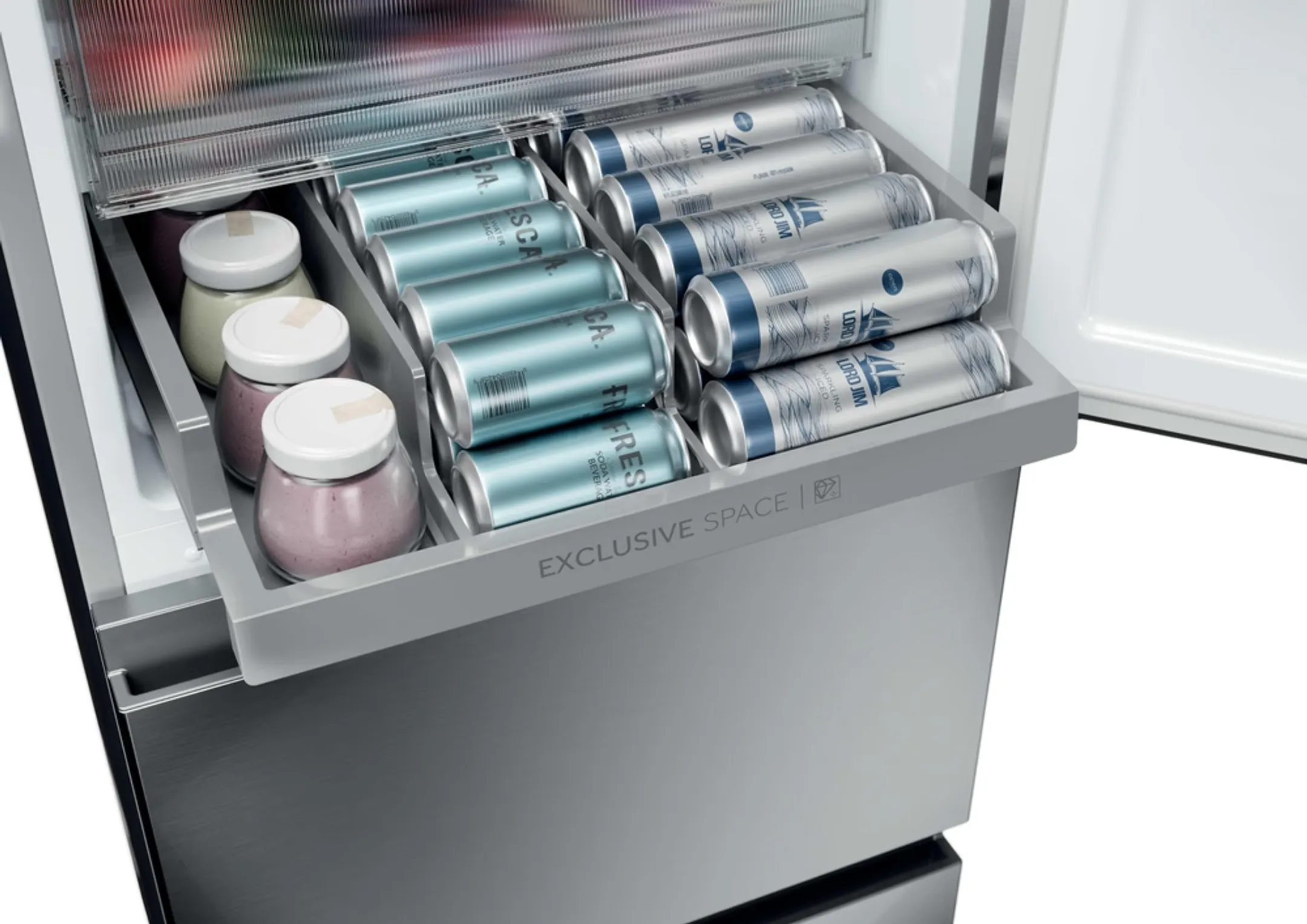 Haier Combi frigo congélateur HTR3518ENMX tiroir Direct Access image