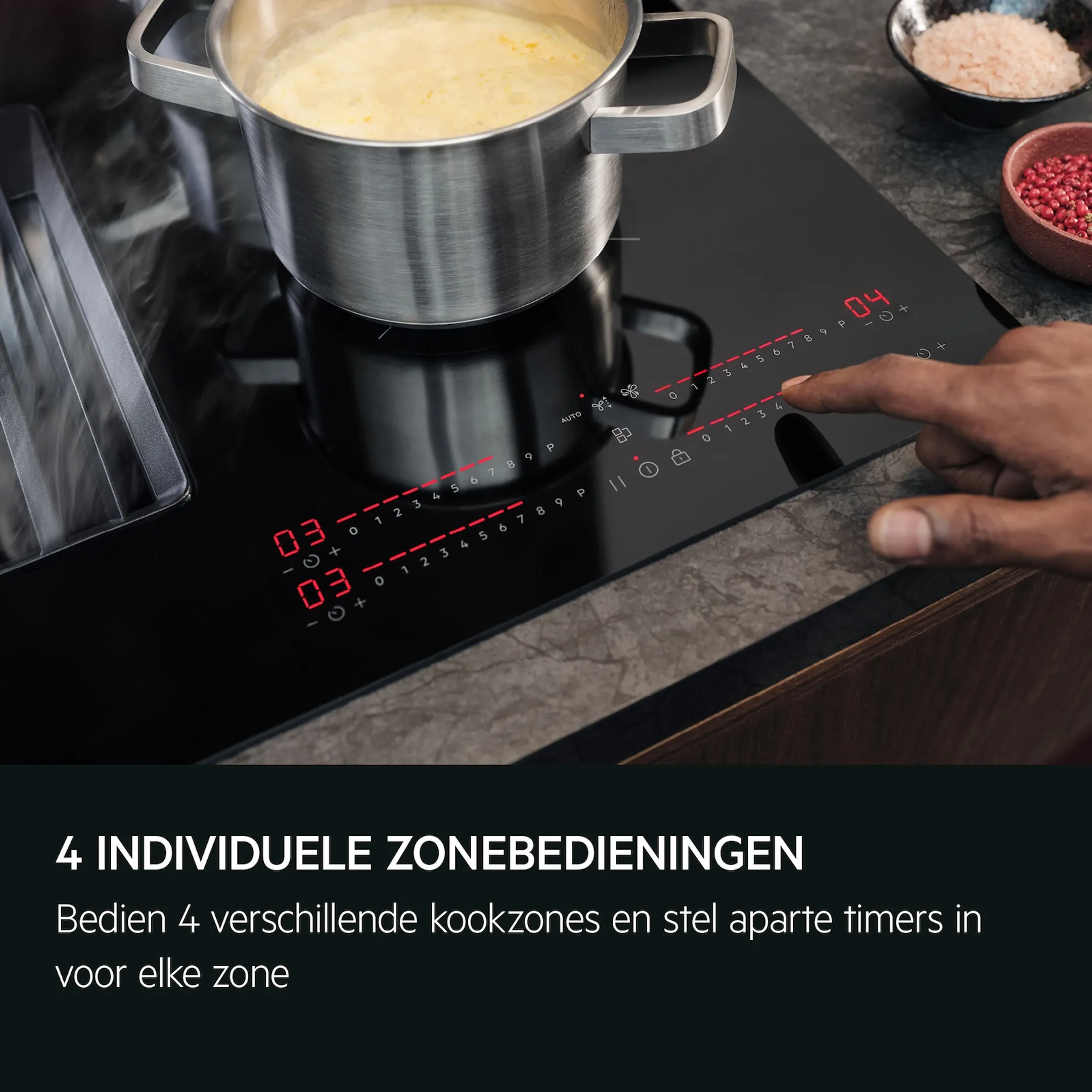 AEG Kookplaat met dampkap NCH84B03CB image