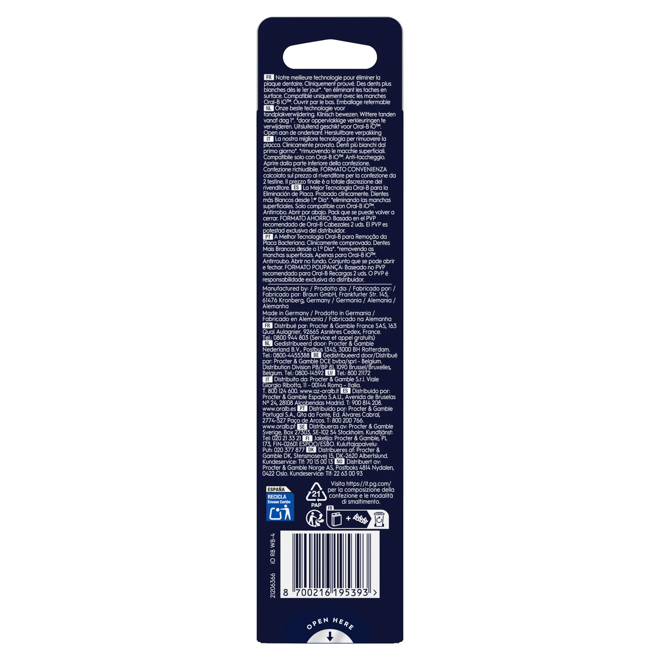 Oral-B Brossettes ORAL-B IO RADIANT noir 4CT image