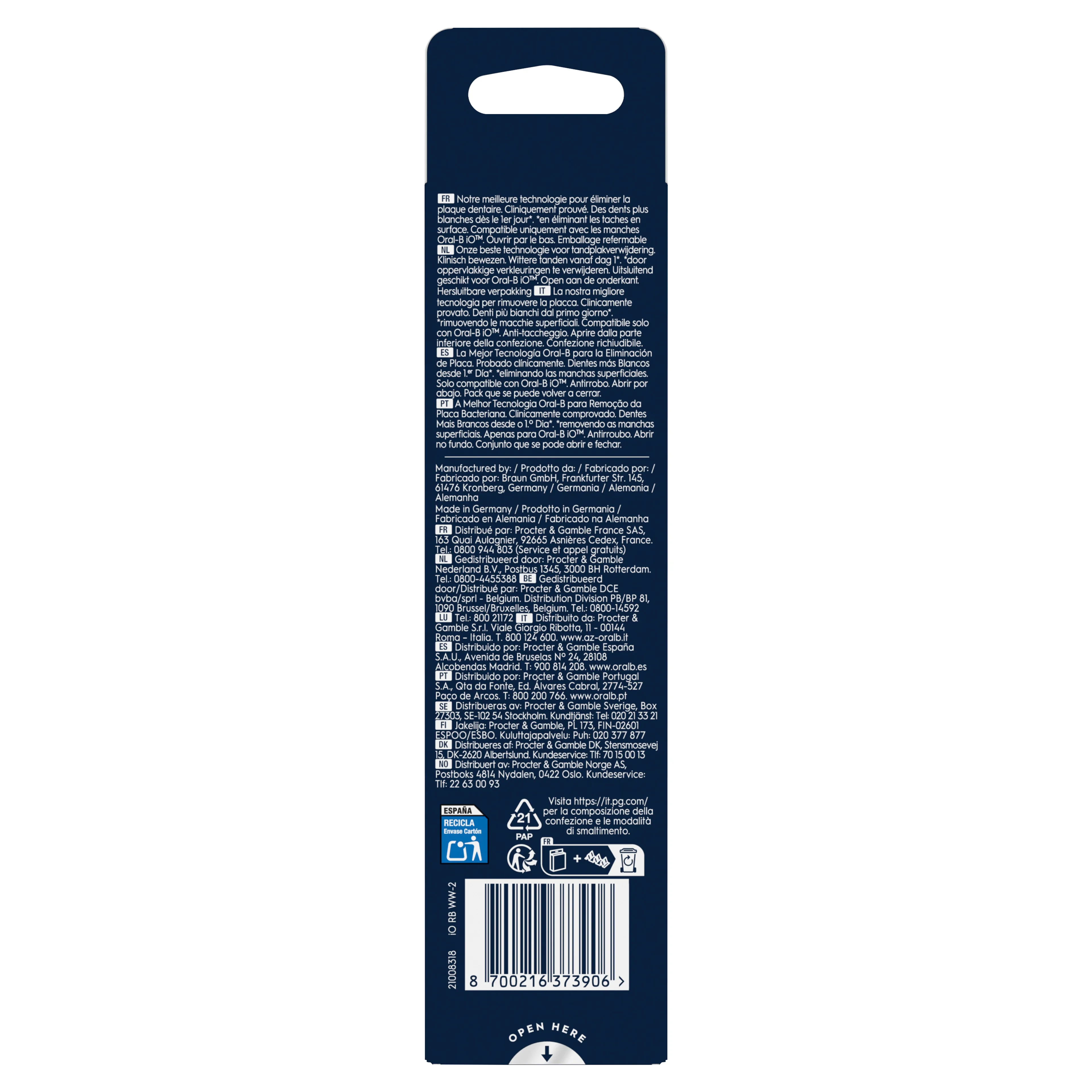 Oral-B Brossettes ORAL-B IO RADIANT blanc 2CT image