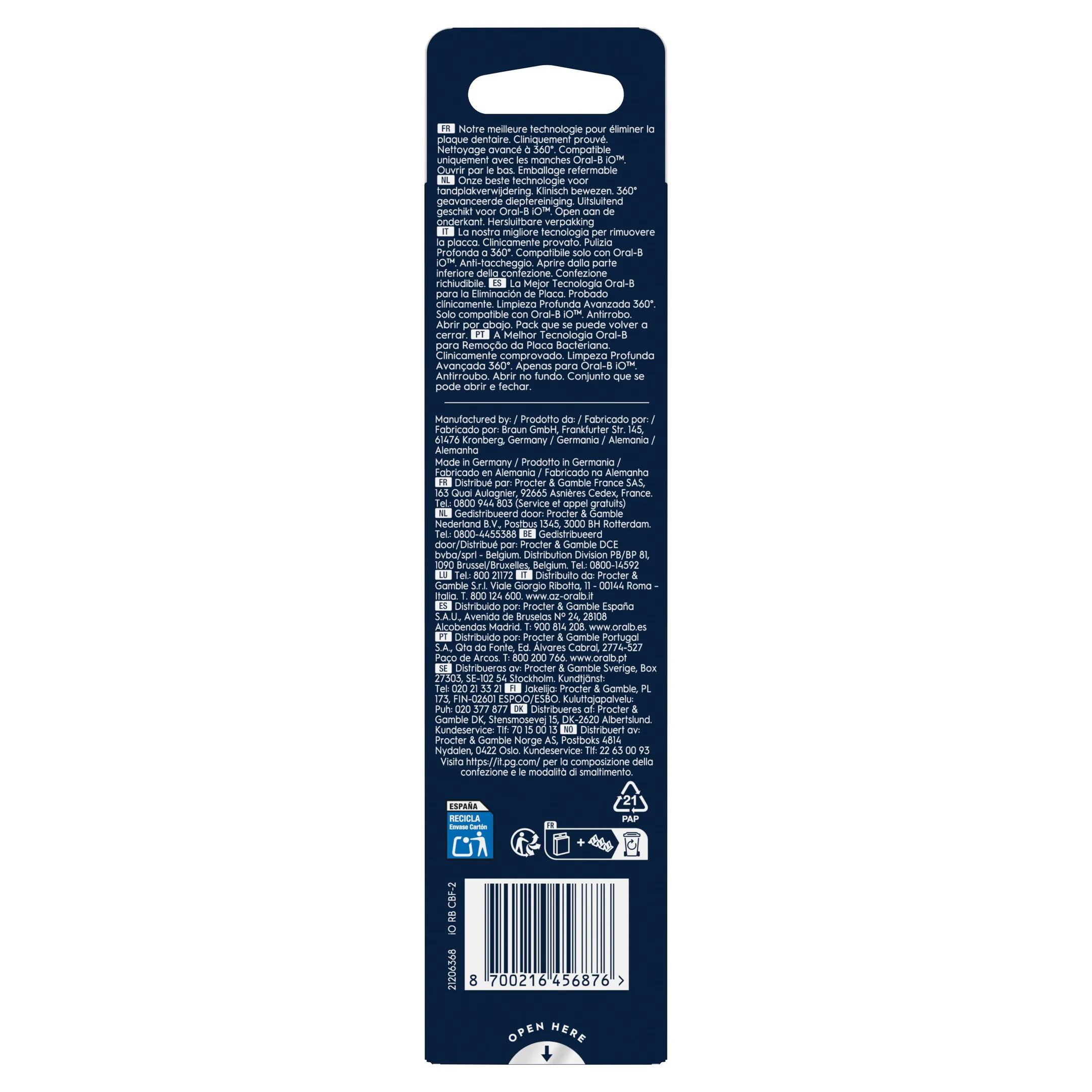 Oral-B Opzetborstel ORAL-B IO Ultimate clean zwart 2CT image
