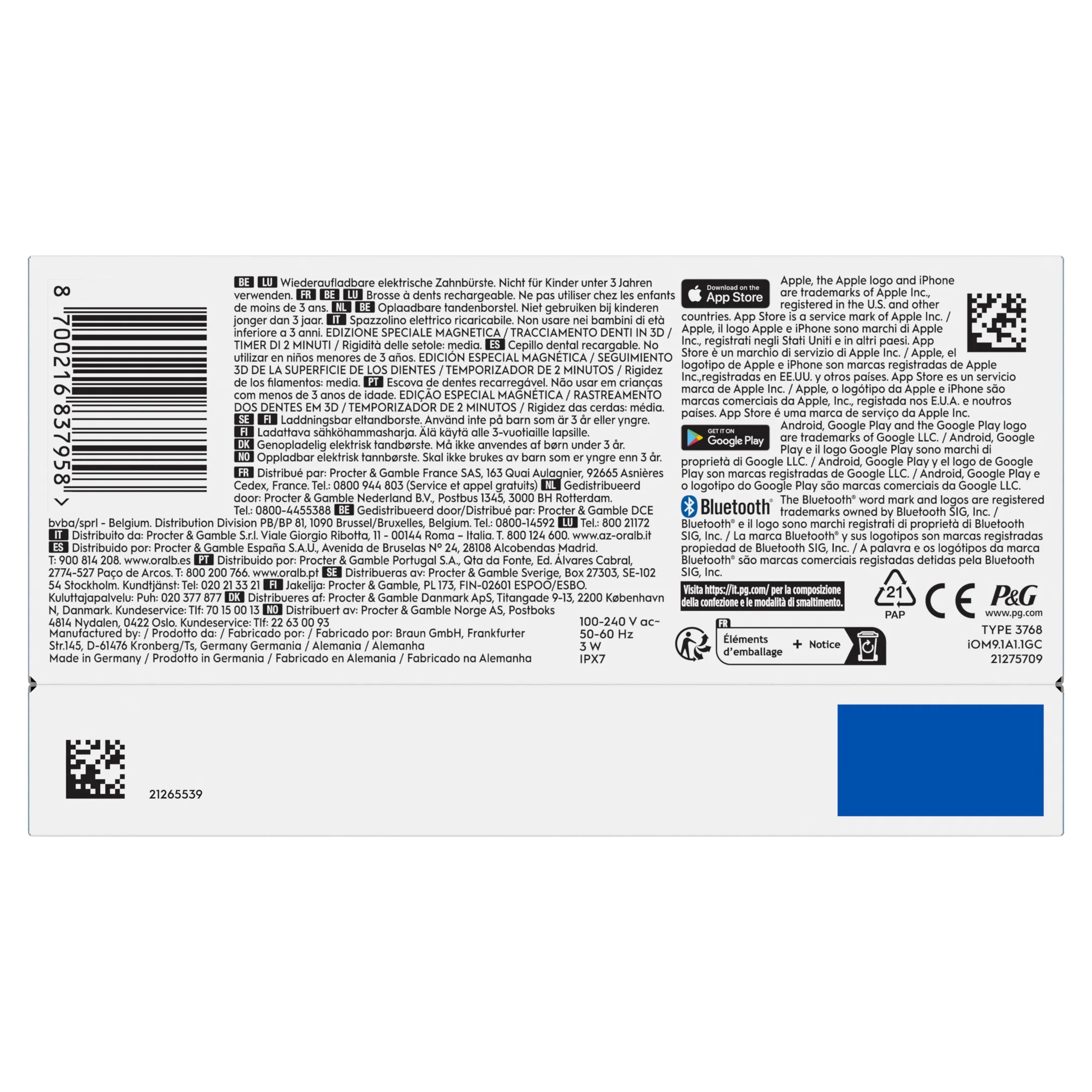 Oral-B Brosse à dents électrique iO Metalic bleu + étui de voyage image