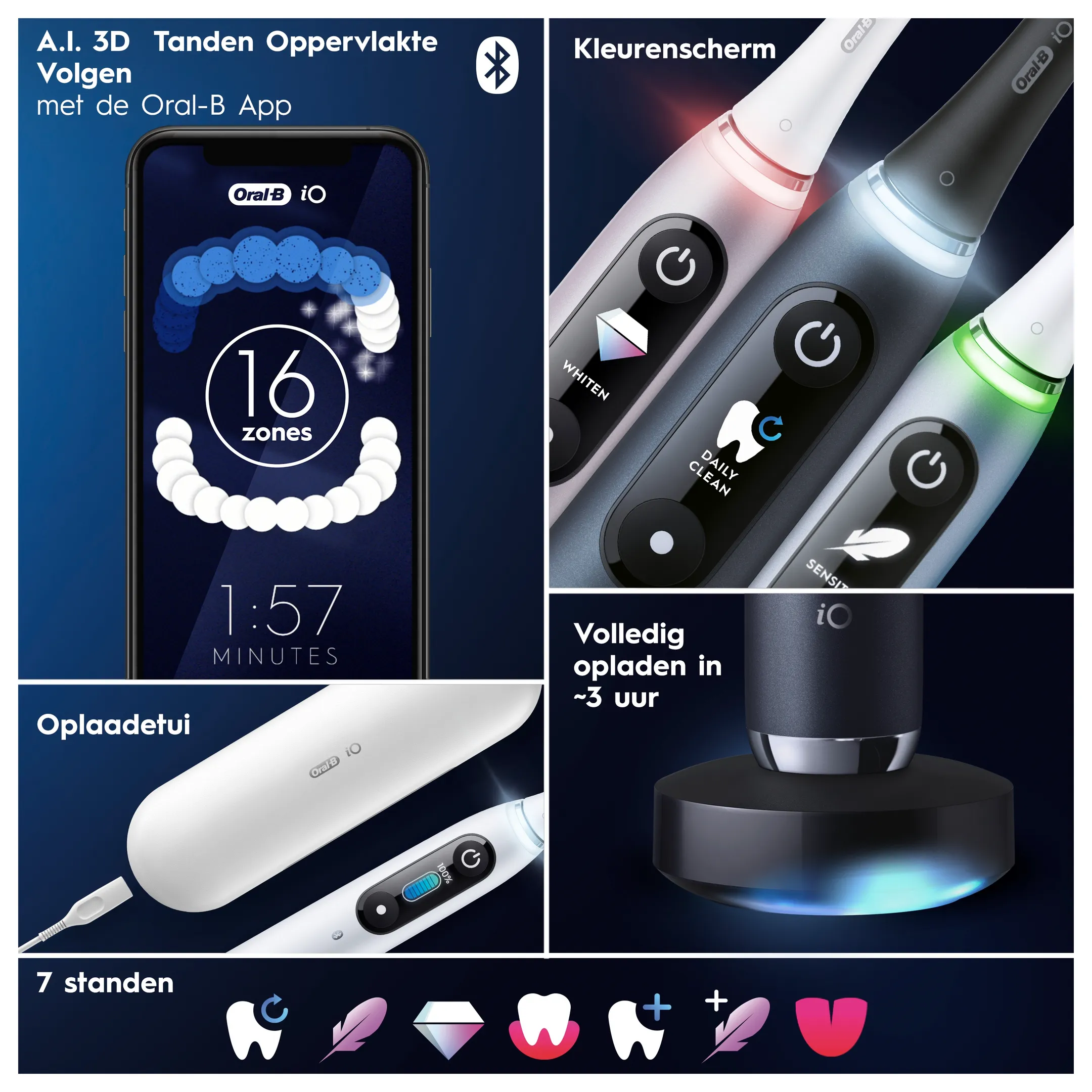 Oral-B Elektrische tandenborstel iO Metalic blauw + reisetui image