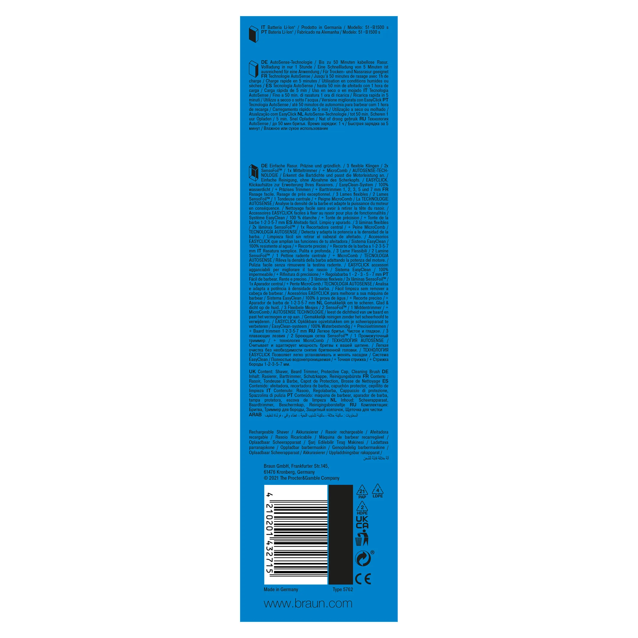 Braun Rasoir Wet & Dry Series 5 50-B1500s image