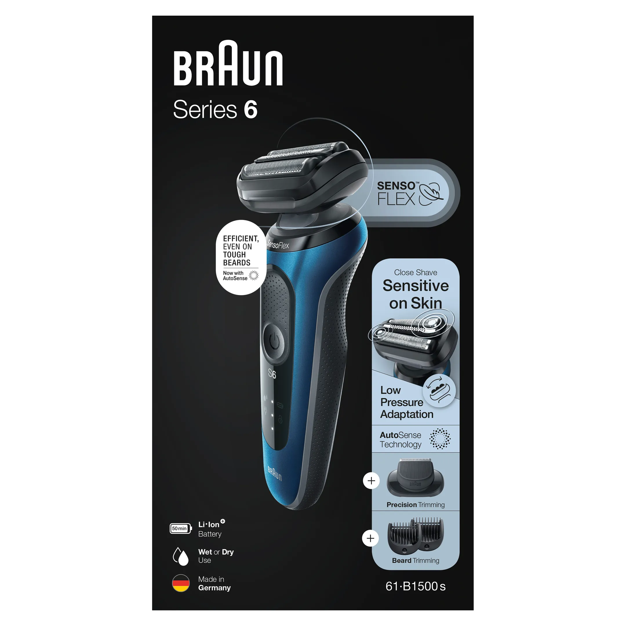 Braun Scheerapparaat Wet & Dry Series 6 60-B1500s image
