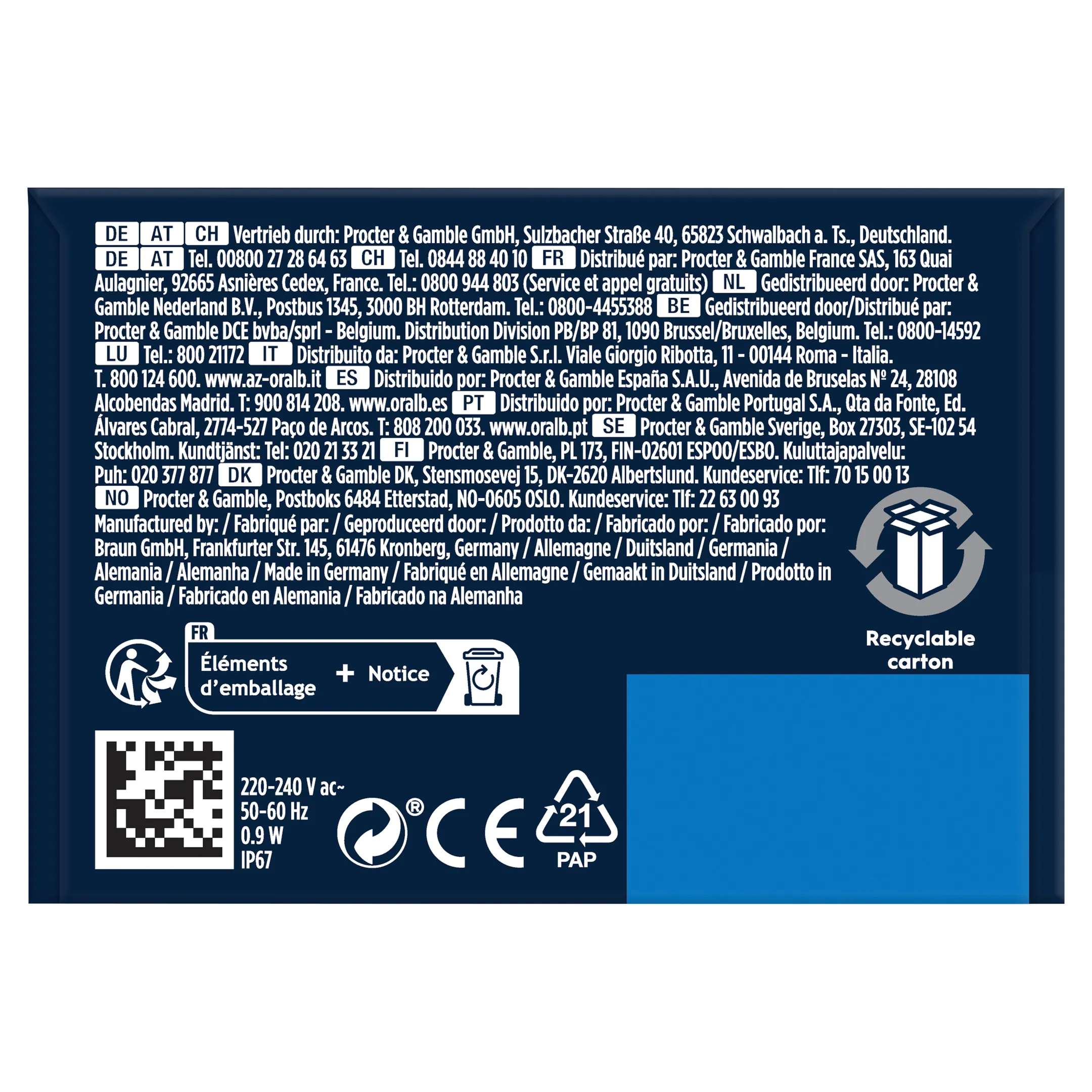 Oral-B Brosse à dents électrique Pro Series 1 noire image