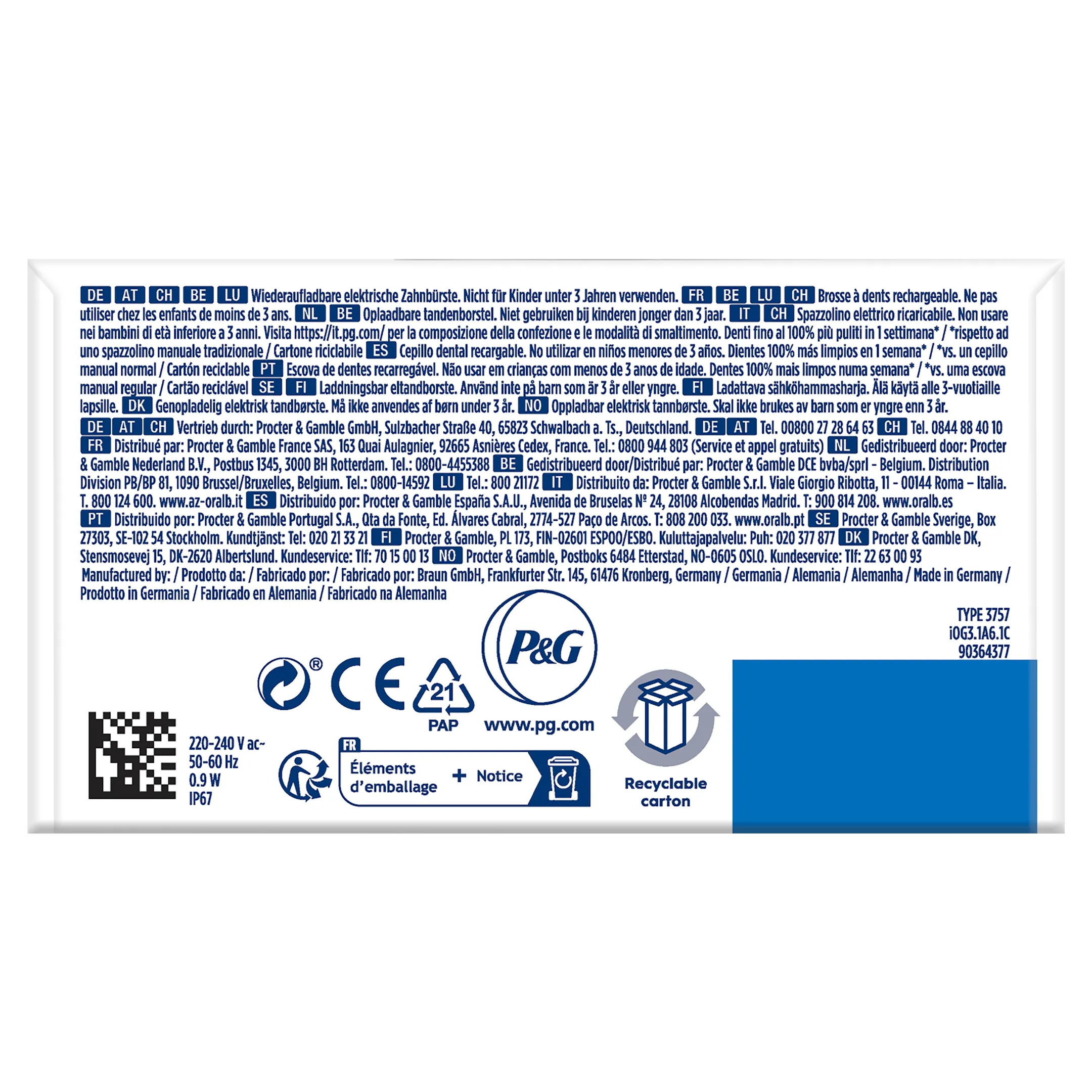 Oral-B Elektrische tandenborstel IO3s Black Mat image