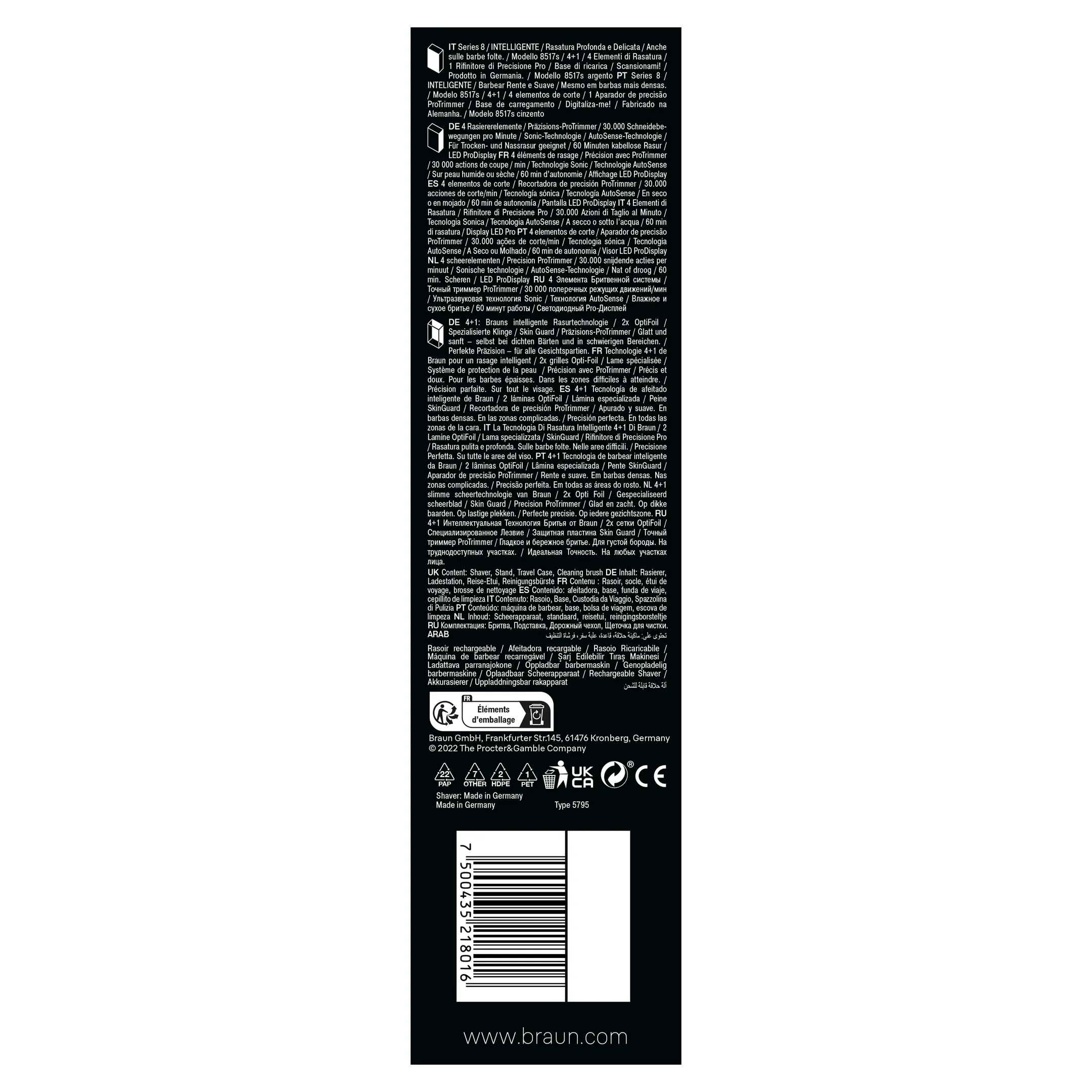 Braun Scheerapparaat Series 8 8517s image