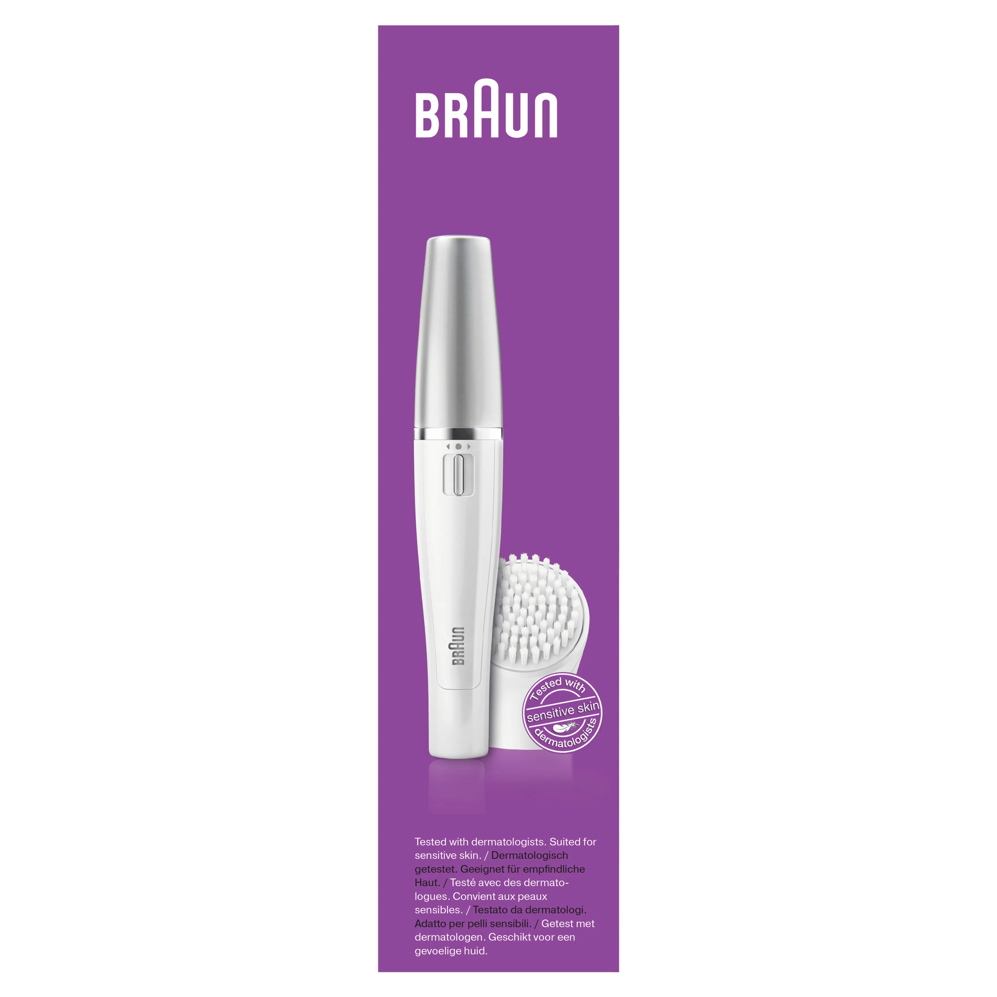 Braun Face 810 Gezichtsepilator En Reinigingsborstel Voor Het Gezicht Met Extra Batterij image