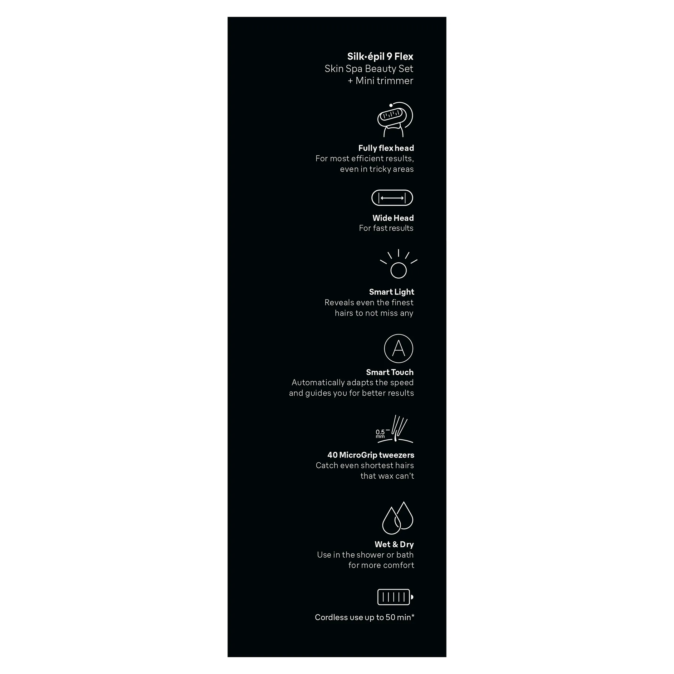 Braun Silk-épil 9 Flex SkinSpa, Épilateur Pour Une Épilation Facile, 9-481 3D, Blanc/Doré image