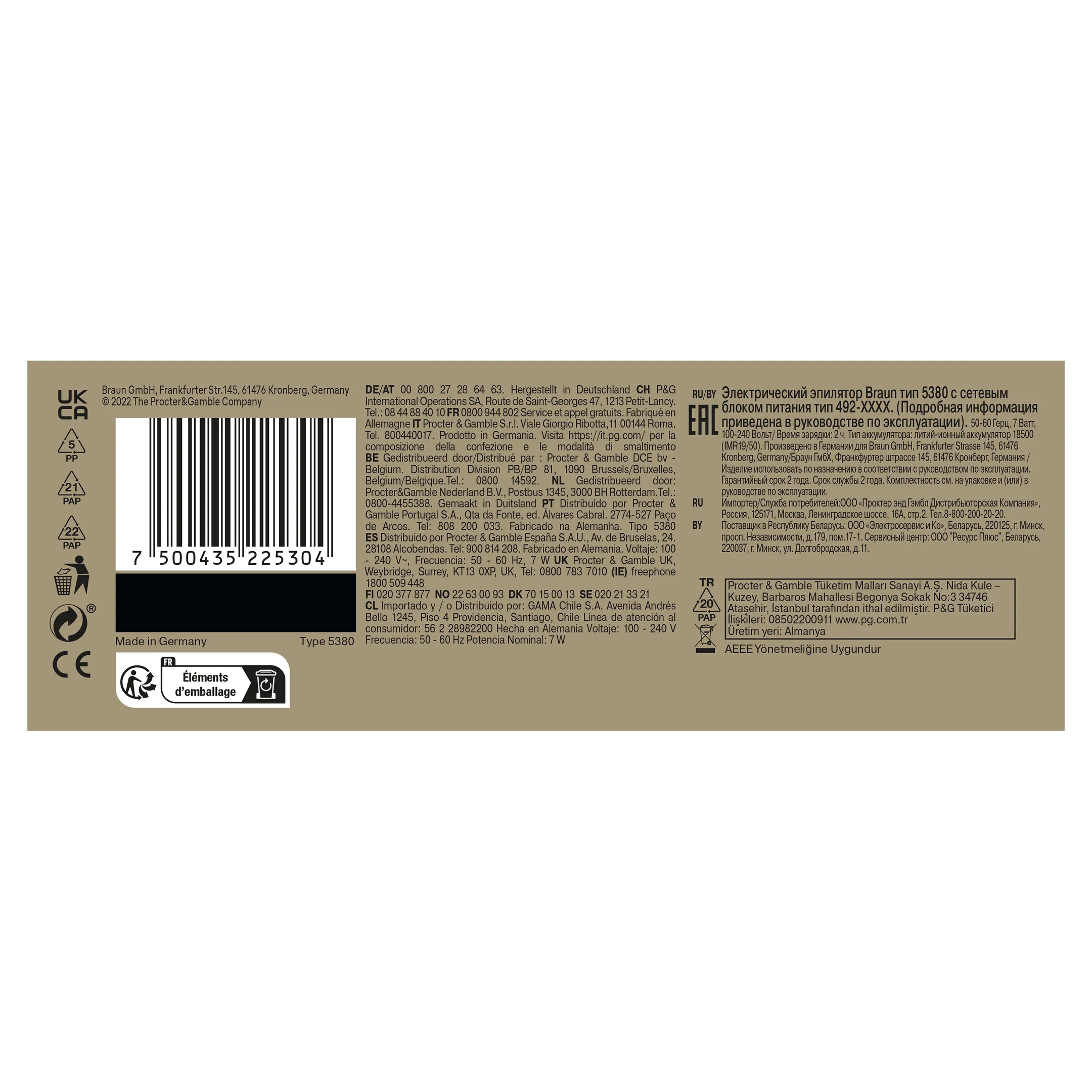 Braun Silk·épil 9 Flex, Epilator Voor Eenvoudig Ontharen, 9-041 3D, Wit/goud image