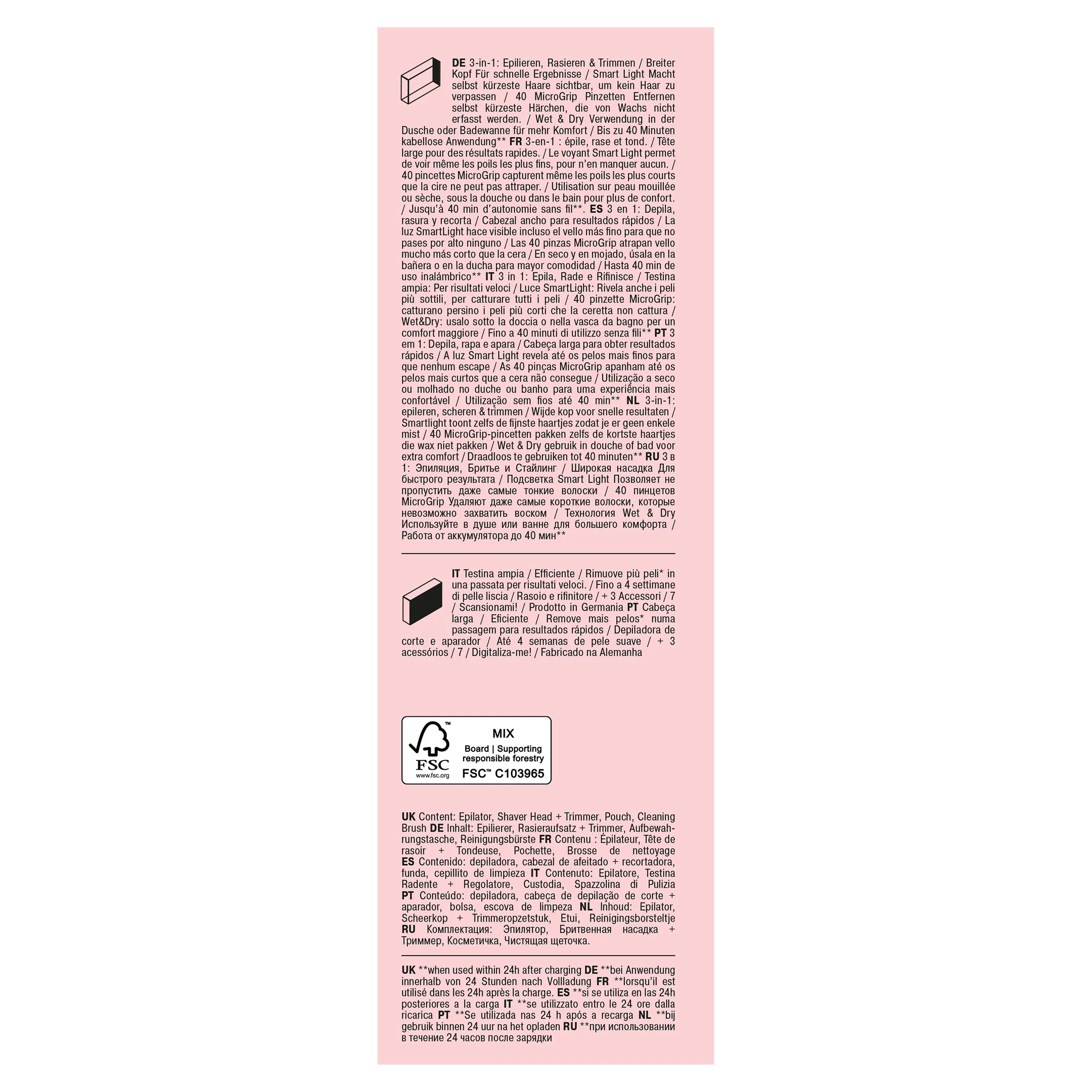 Braun Silk-épil 7, Épilateur Pour Épilation Facile, Peau Douce Longue Durée 7-030, Blanc/Rose image