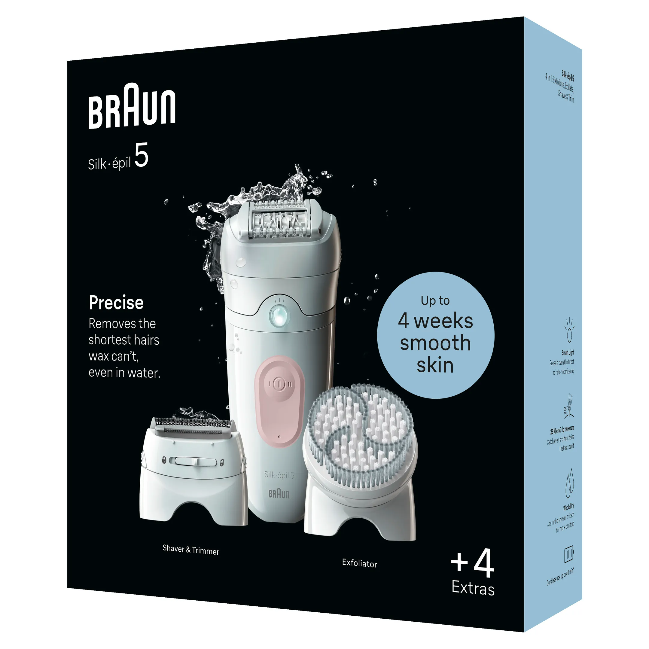 Braun Silk·épil 5, Epilator Voor Eenvoudige Ontharing, Langdurig Gladde Huid, 5-060, Wit/Flamingo image