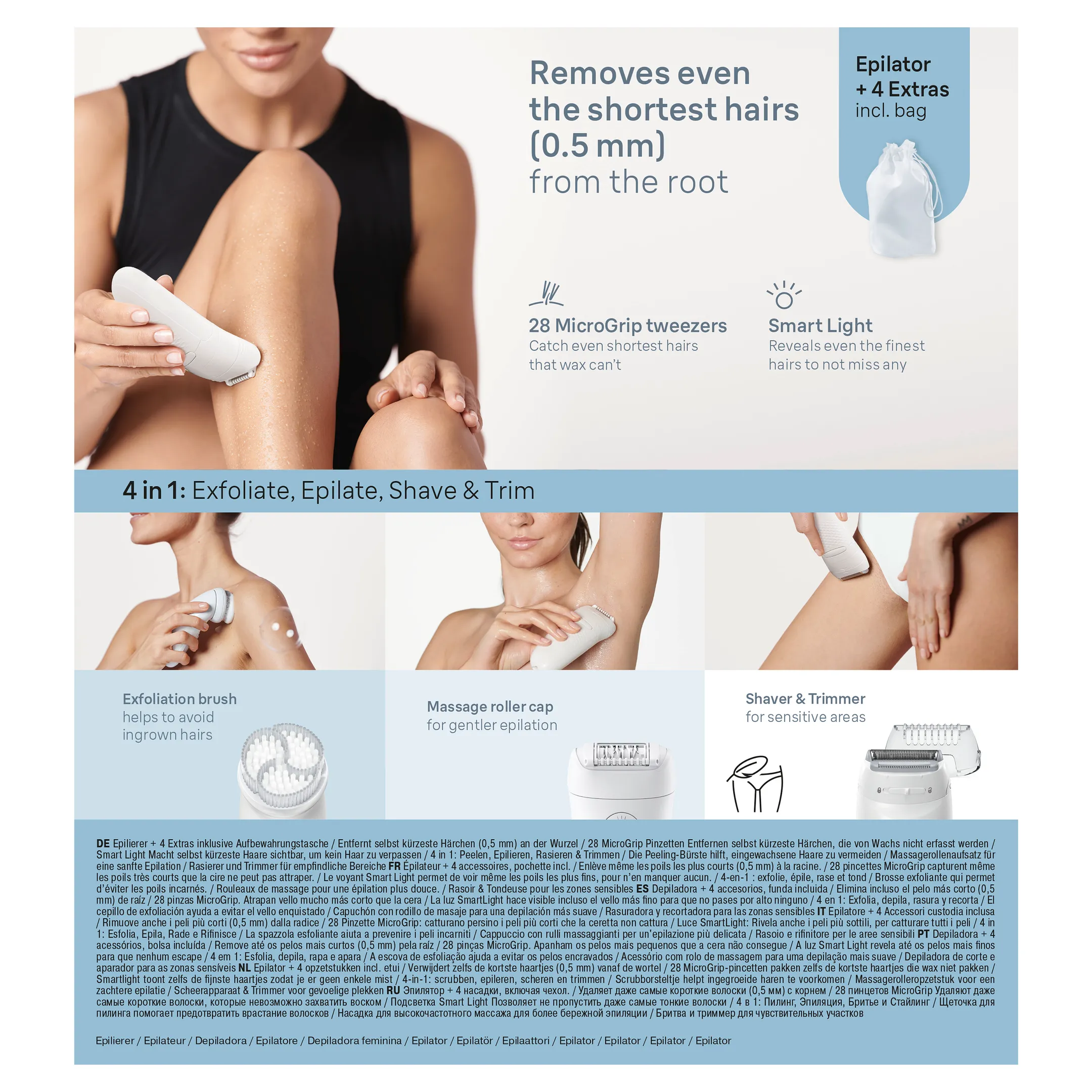Braun Silk·épil 5, Epilator Voor Eenvoudige Ontharing, Langdurig Gladde Huid, 5-060, Wit/Flamingo image