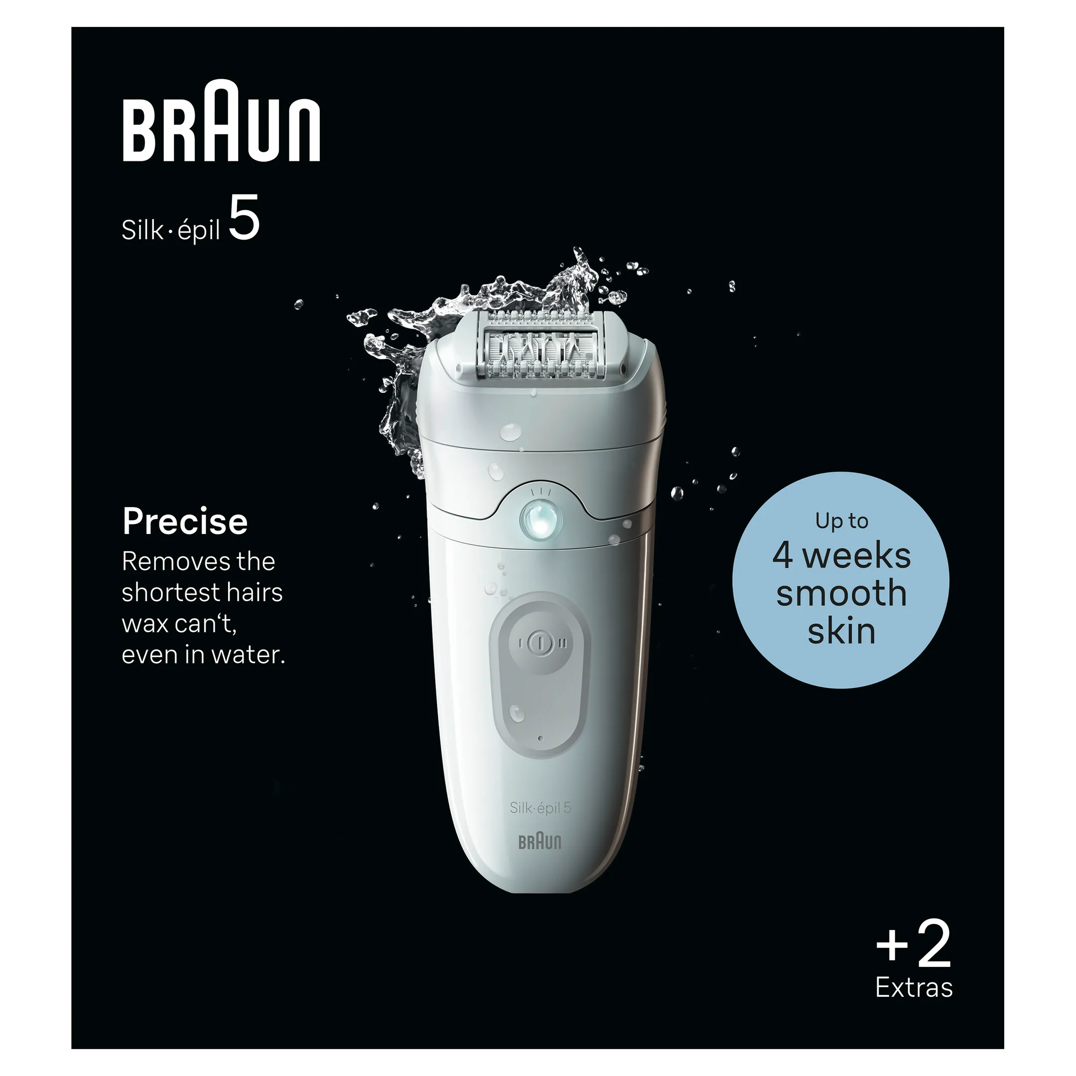 Braun Silk-épil 5, Épilateur Pour Épilation Facile, Peau Douce Longue Durée 5-011, Blanc/Gris image