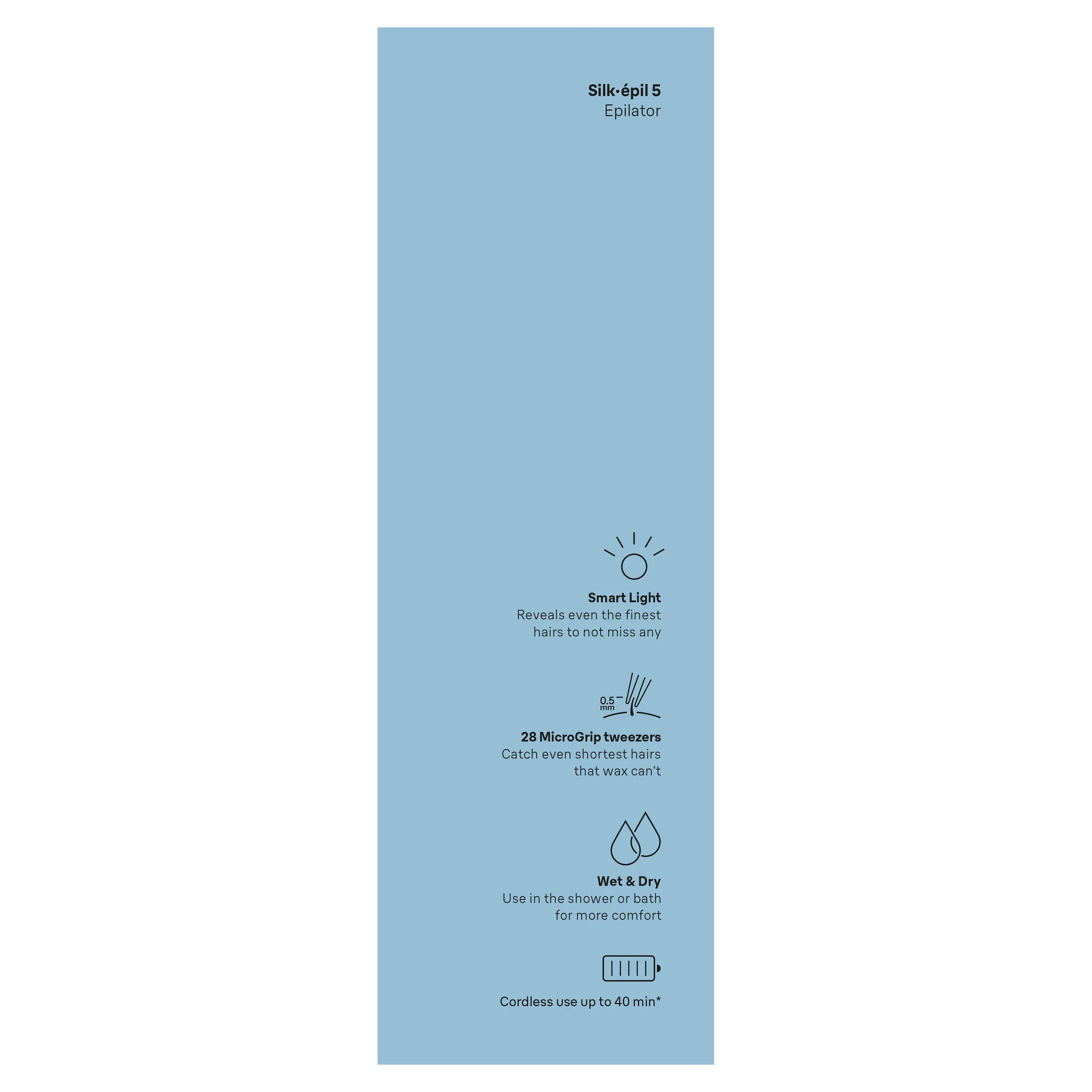 Braun Silk-épil 5, Épilateur Pour Épilation Facile, Peau Douce Longue Durée 5-011, Blanc/Gris image