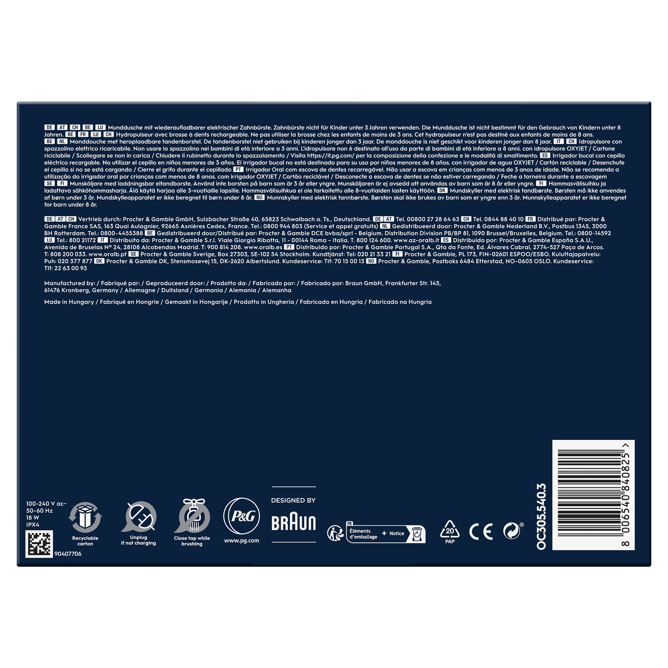 Oral-B Hydropulseur Oral Health Center  + brosse à dents électrique image