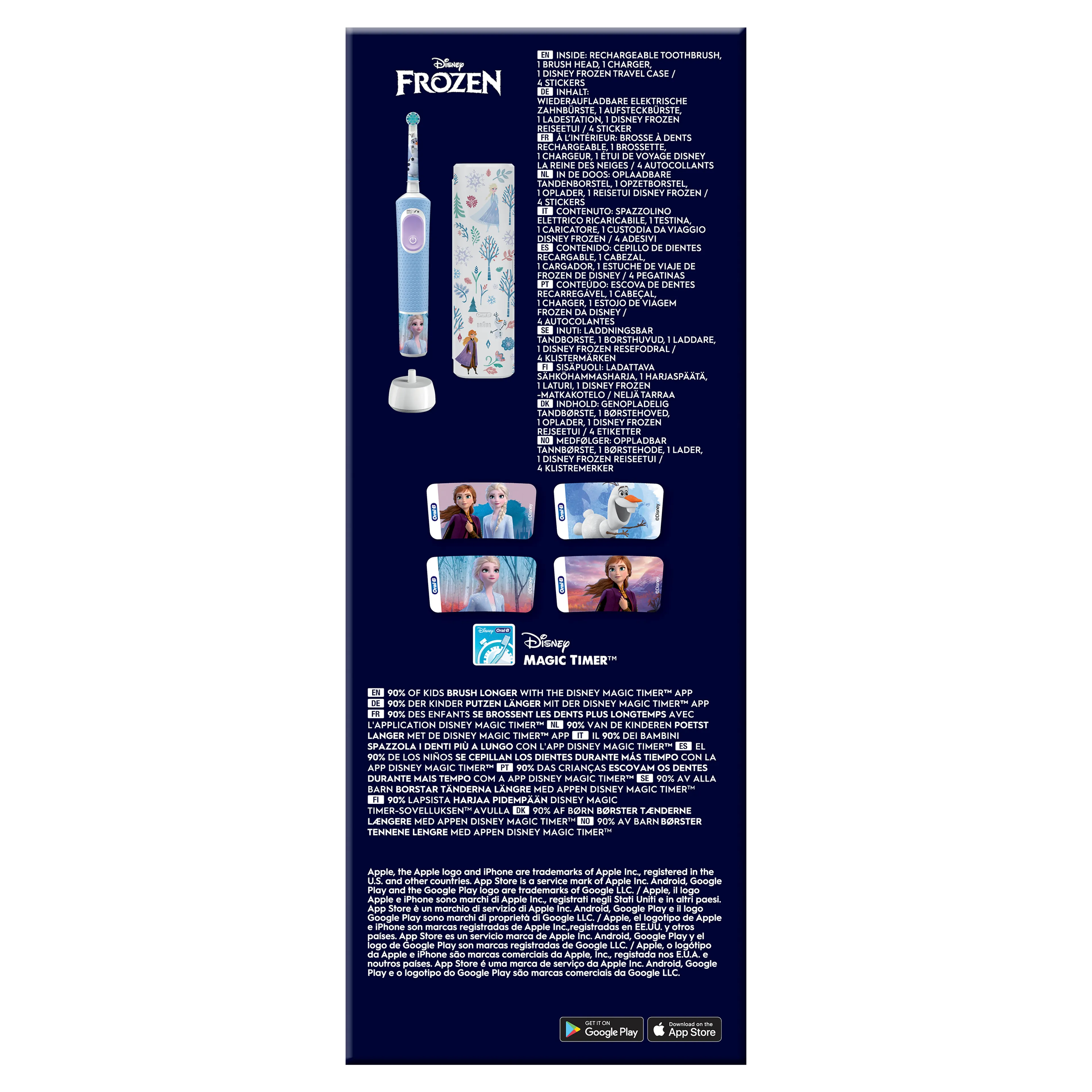 Oral-B Brosse à dents électrique Vitality Pro Kids Frozen + étui de voyage image