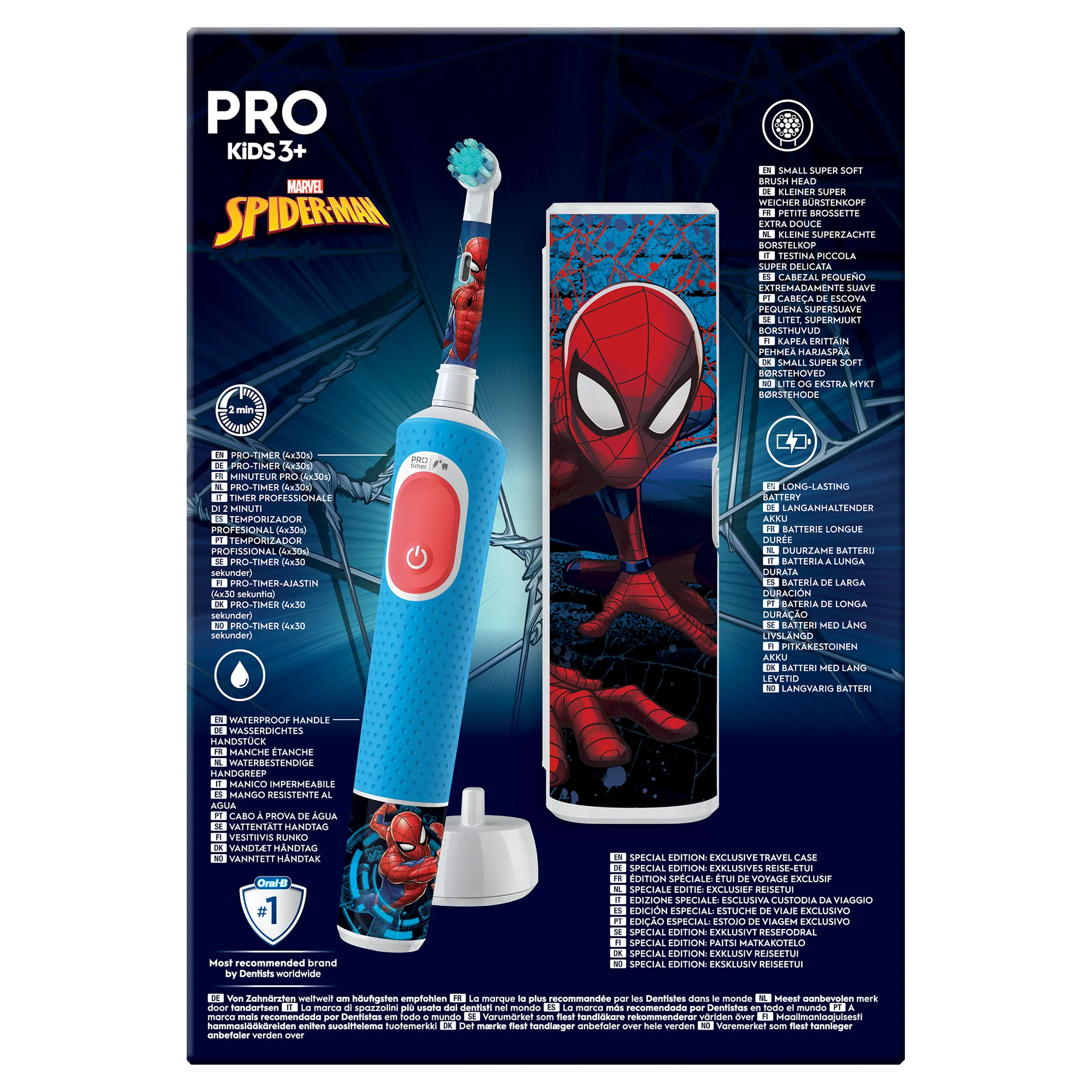 Oral-B Elektrische tandenborstel Vitality Pro Kids Spiderman + reisetui image