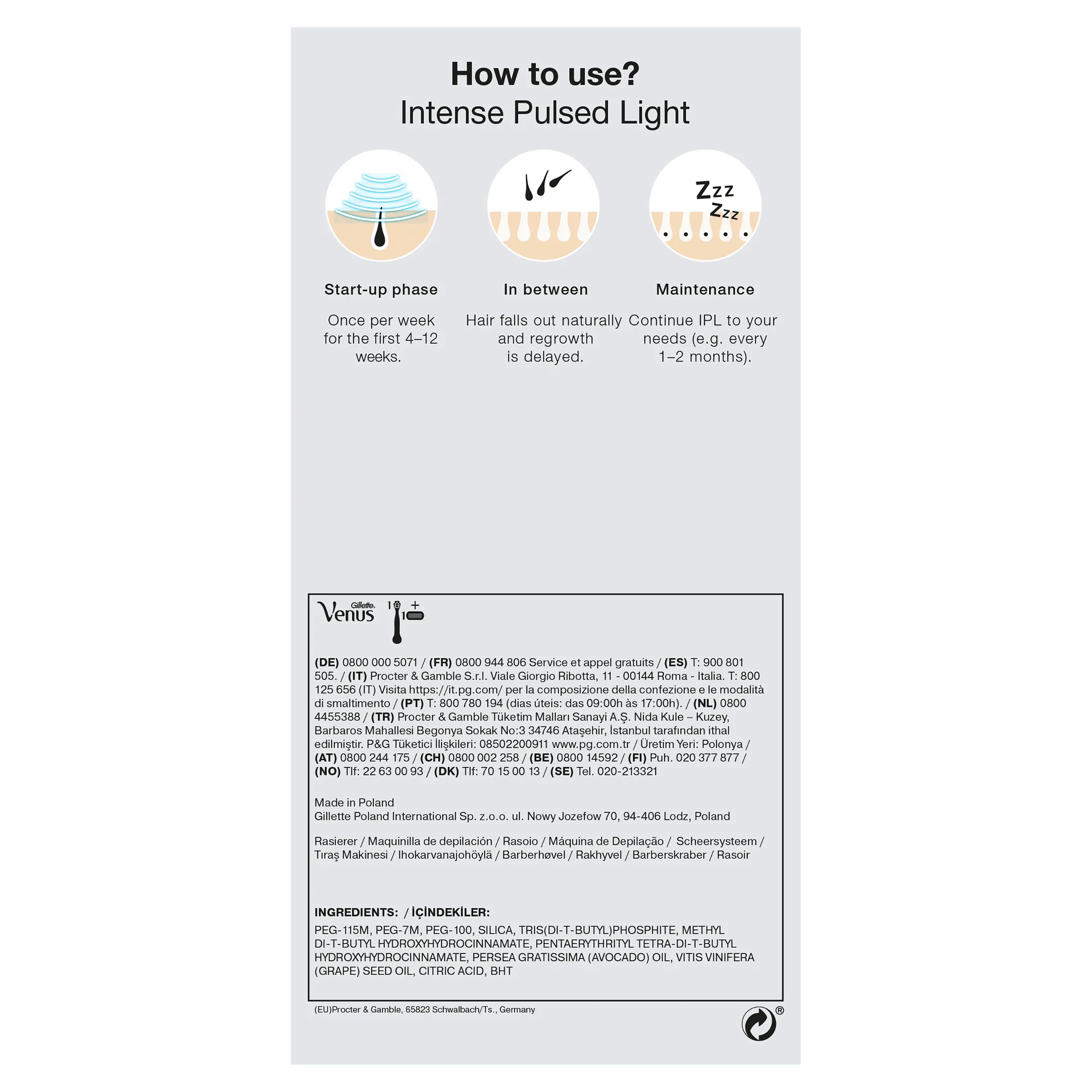 Braun IPL Silk-expert Pro 3, ontharing voor thuis, incl. etui, Venus-scheermesje, 2 koppen, PL3122 image