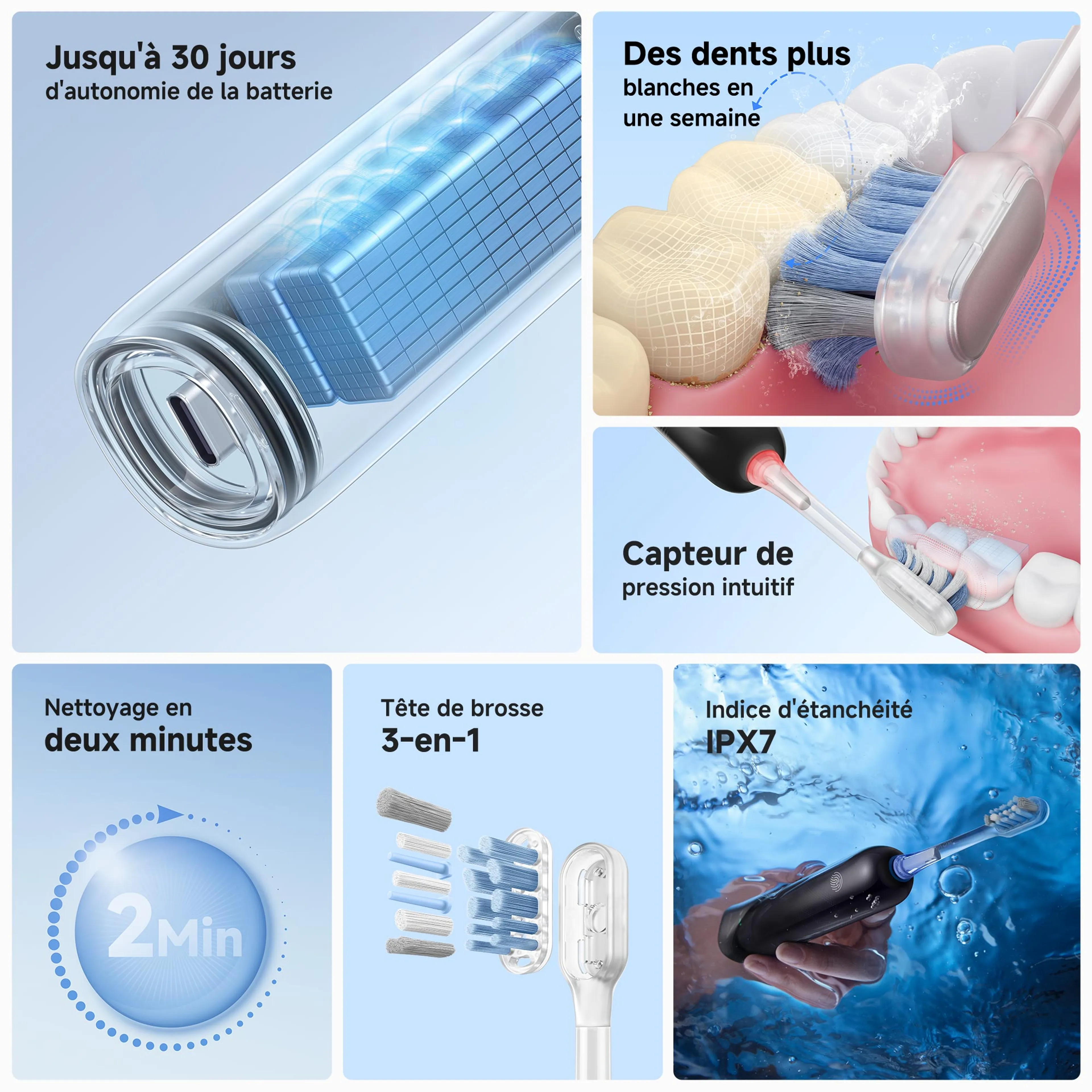 MOVA Brosse à dents électrique Fresh Noir image