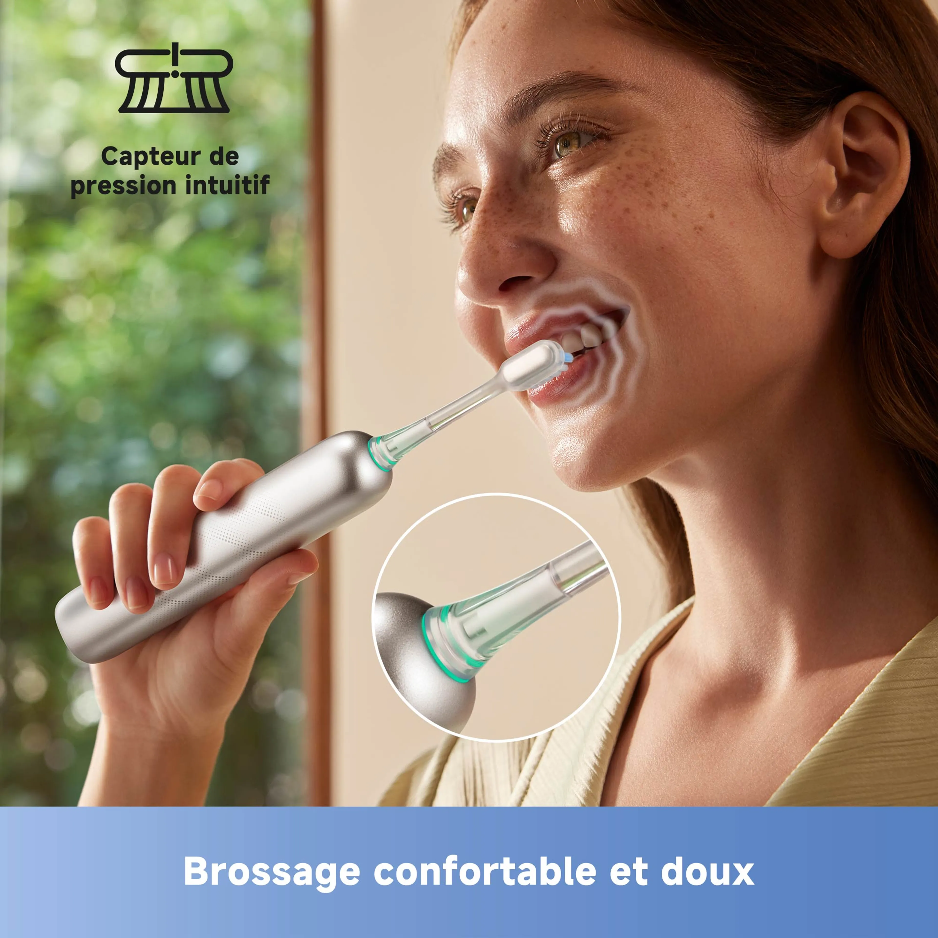 MOVA Brosse à dents électrique Fresh Pro Argenté image