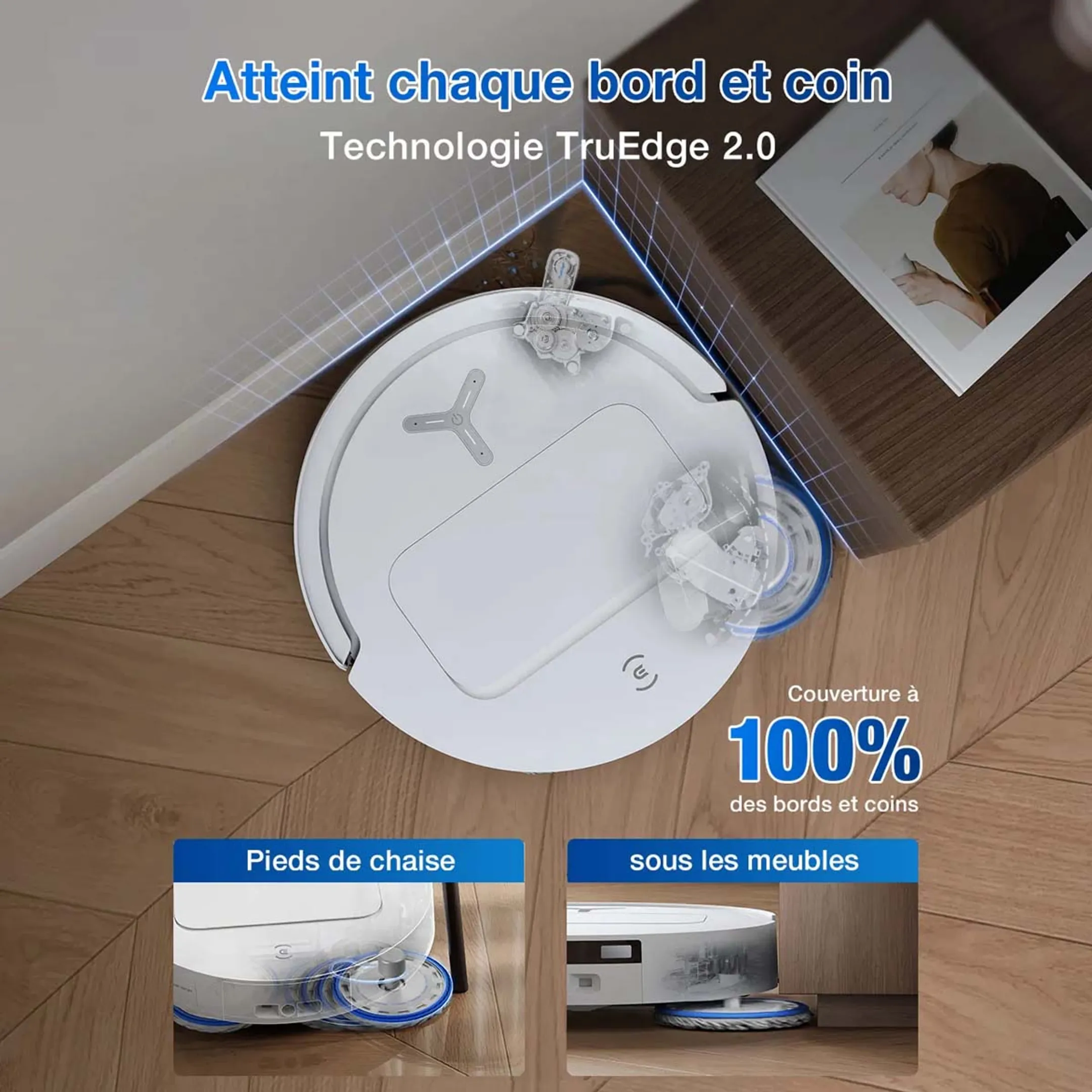 Ecovacs Aspirateur robot 2en1 Deebot T50 Omni Blanc image