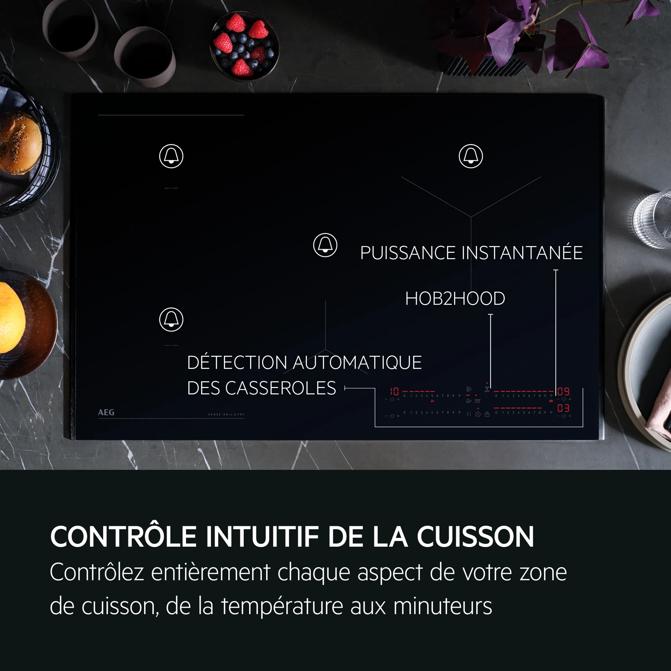 AEG Taque induction TI84IB1FFB SenseBoil® image