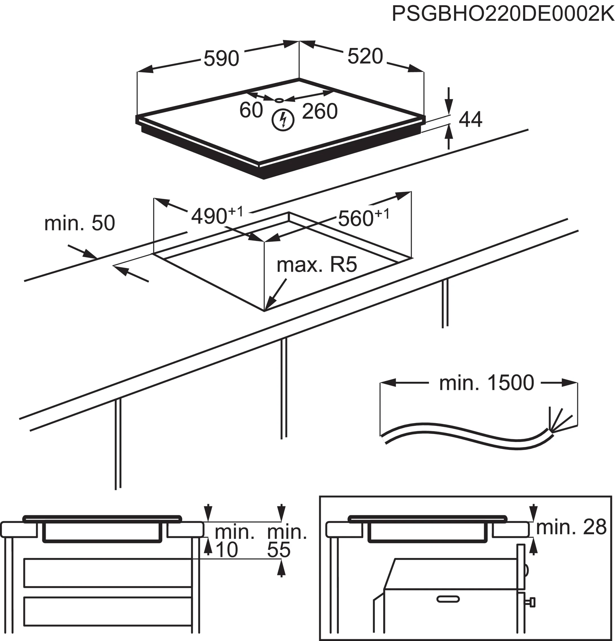 AEG Inductiekookplaat TO64IC0FFB MaxiSense® image
