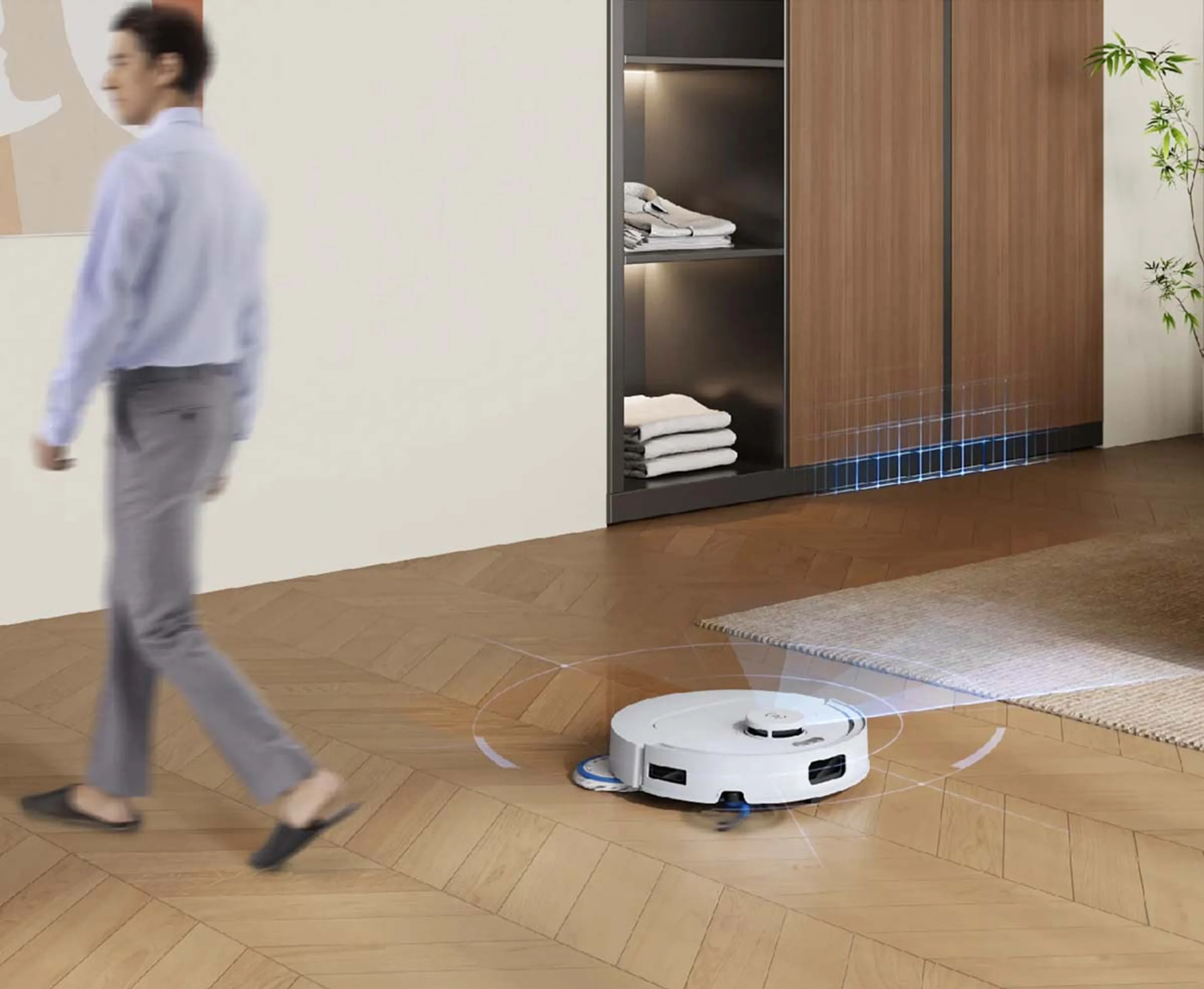 Ecovacs Robotstofzuiger 2in1 Deebot T30C White image